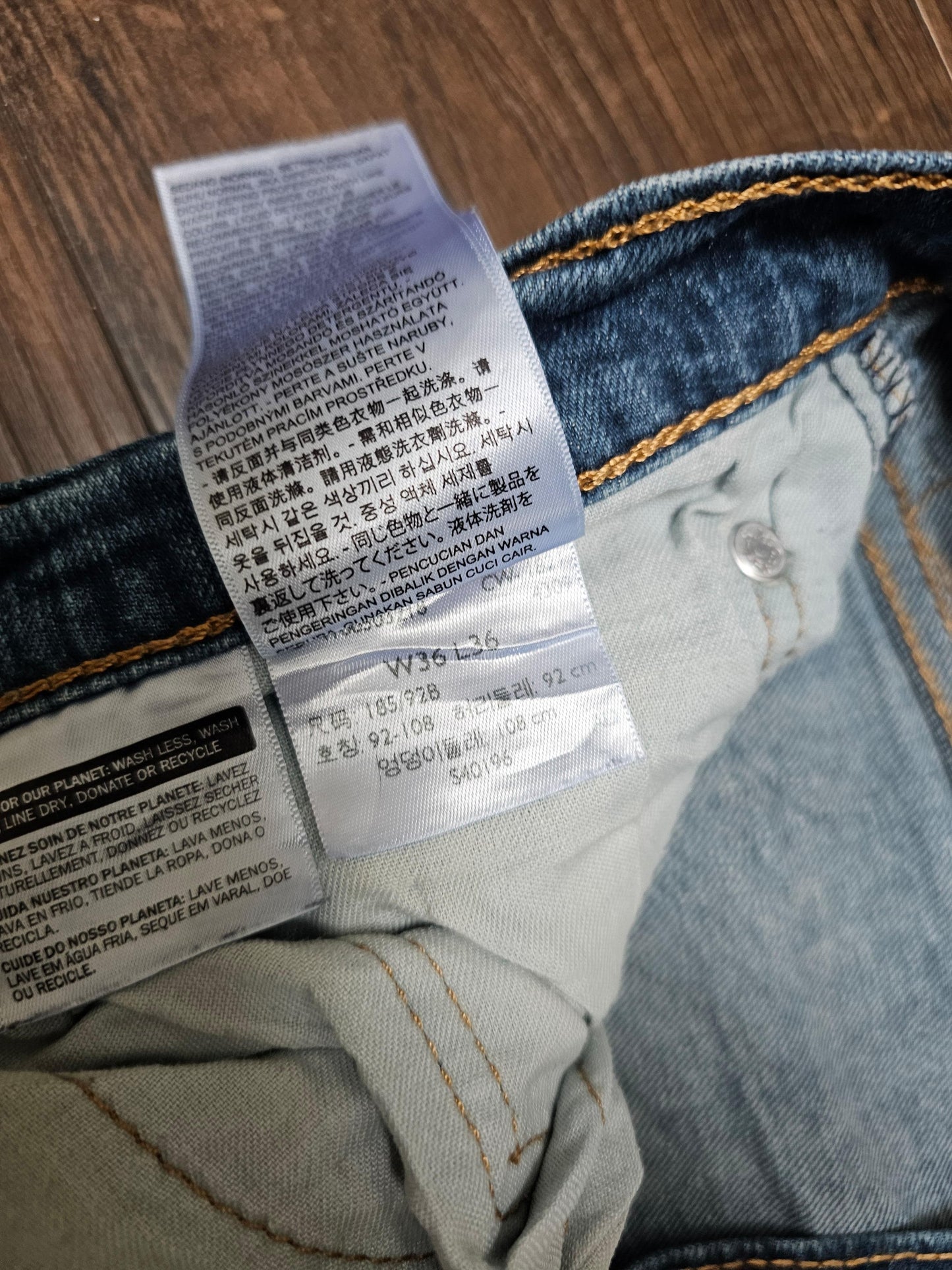 Levi's Mens Blue Jeans 541 Athletic Tap Fit W36/36L Denim