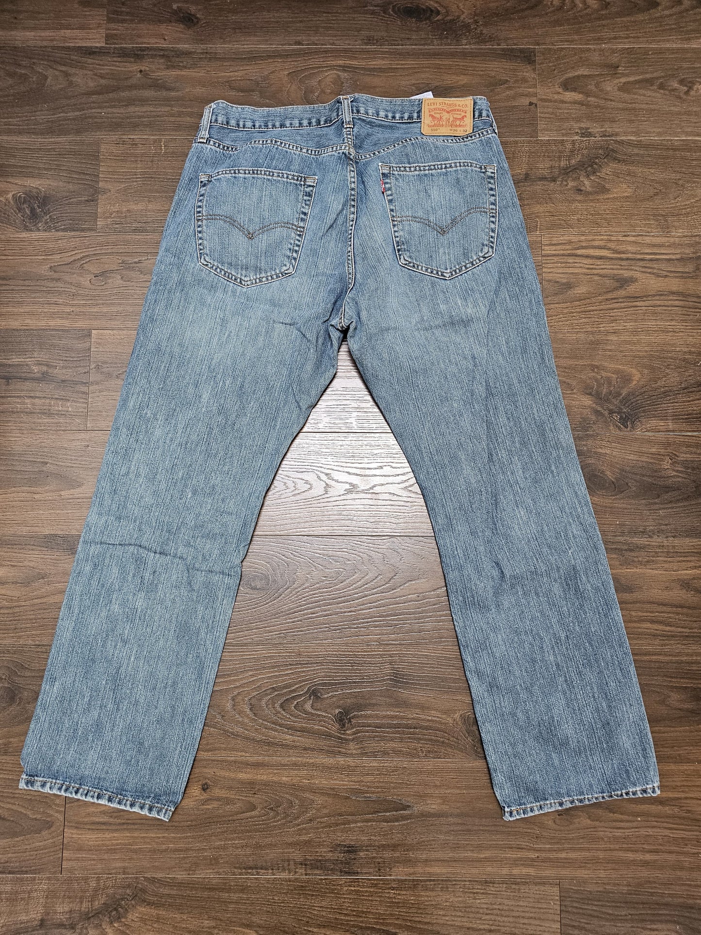 Levi's Mens Blue Jeans 559 Relaxed Straight Fit W36/30L Denim