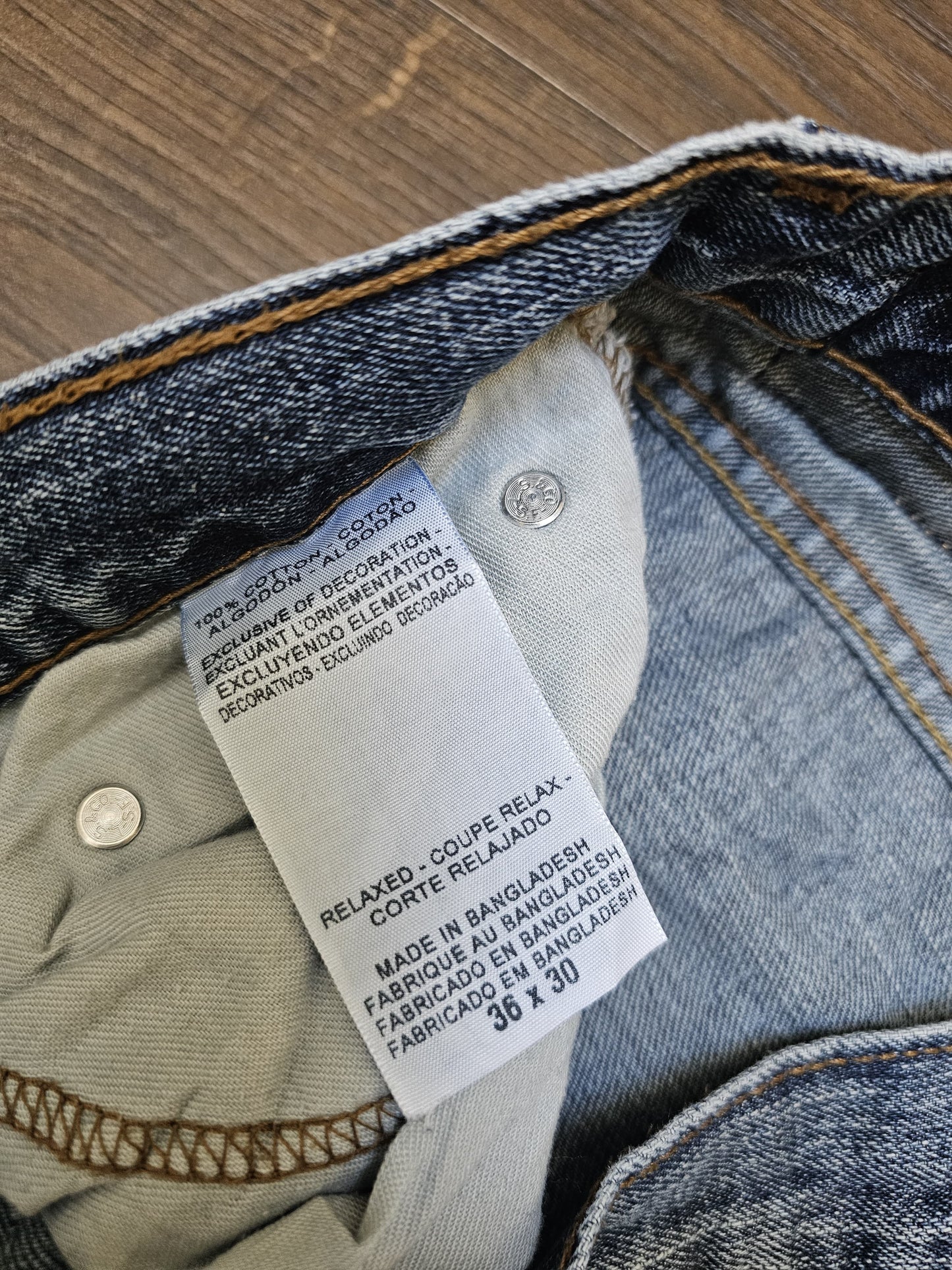 Levi's Mens Blue Jeans Relaxed Fit W33/29L Denim