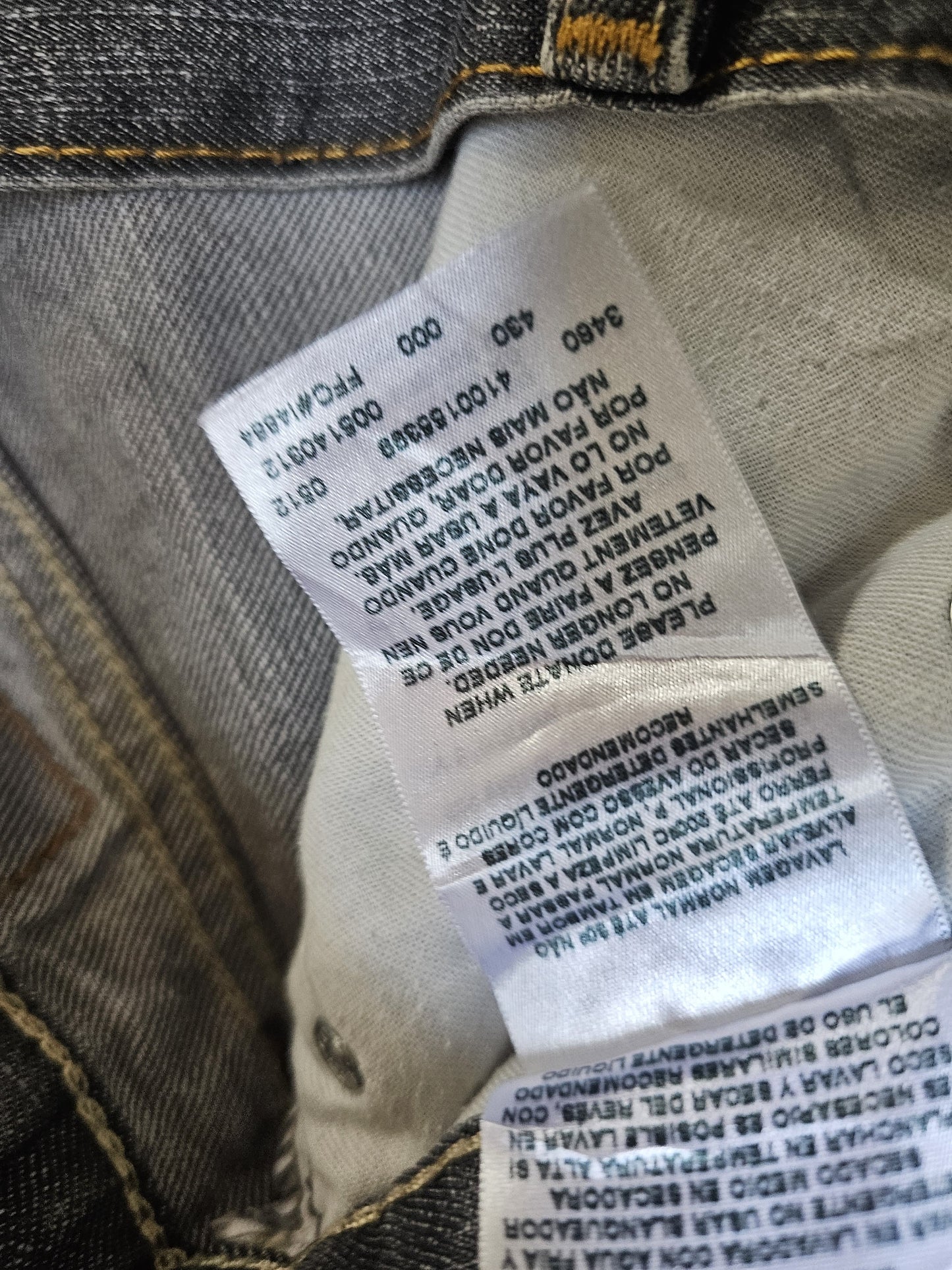 Levi's Mens Grey Jeans 514 Straight Fit W30/31L