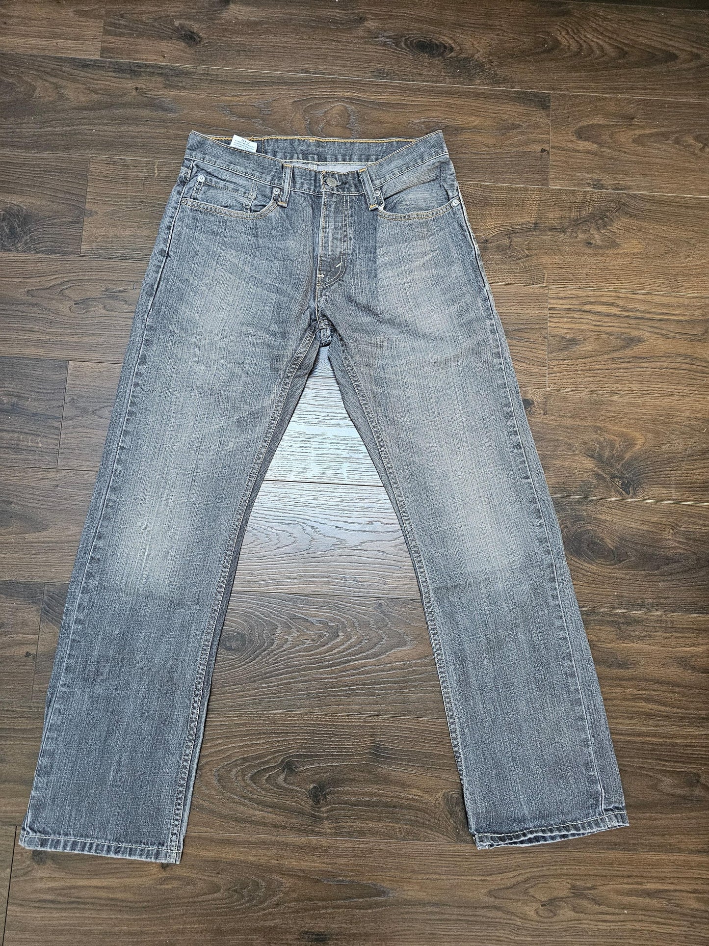 Levi's Mens Grey Jeans 514 Straight Fit W30/31L
