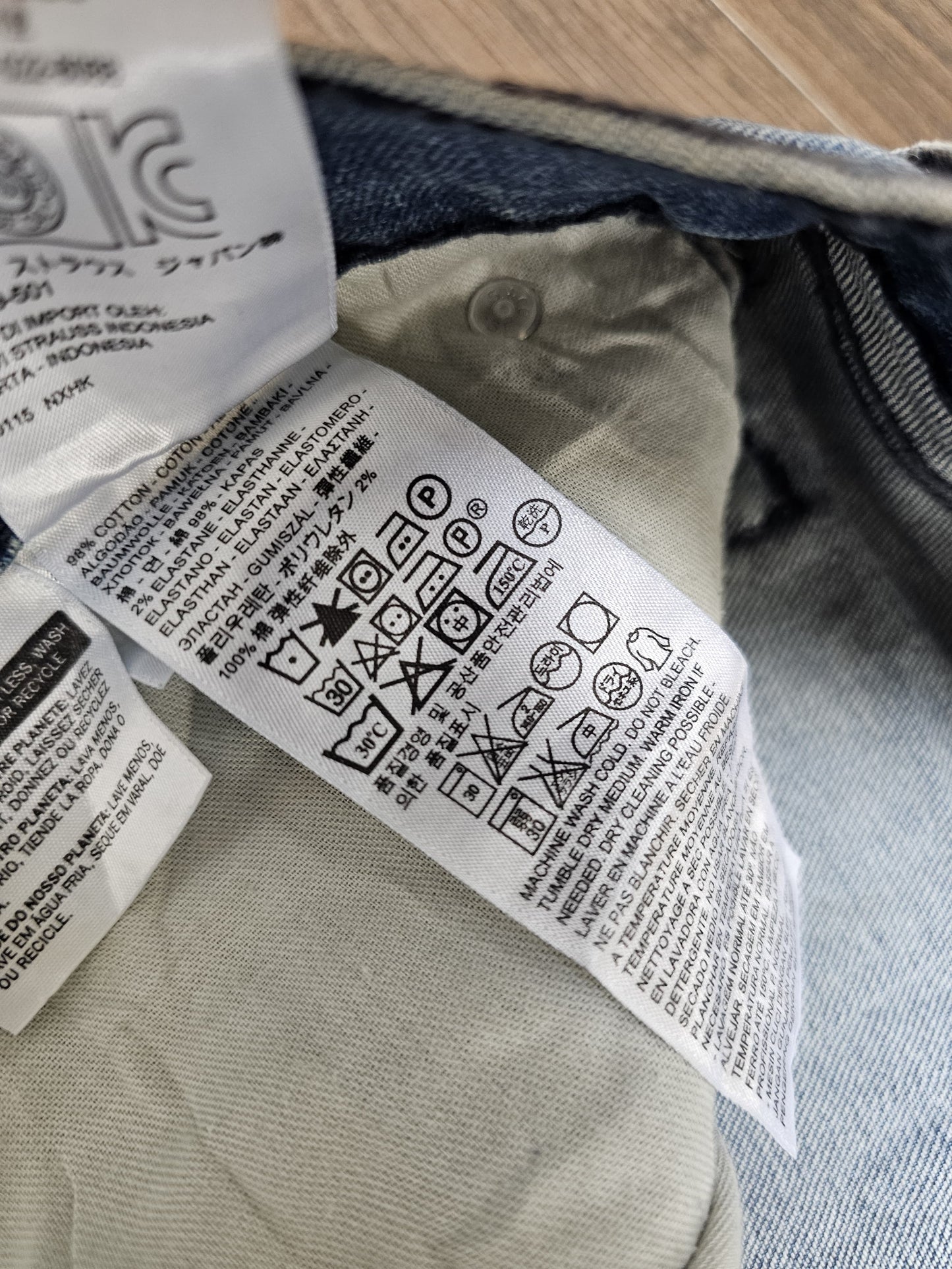 Levi's Mens Blue Jeans 514 Straight Fit W38/29L