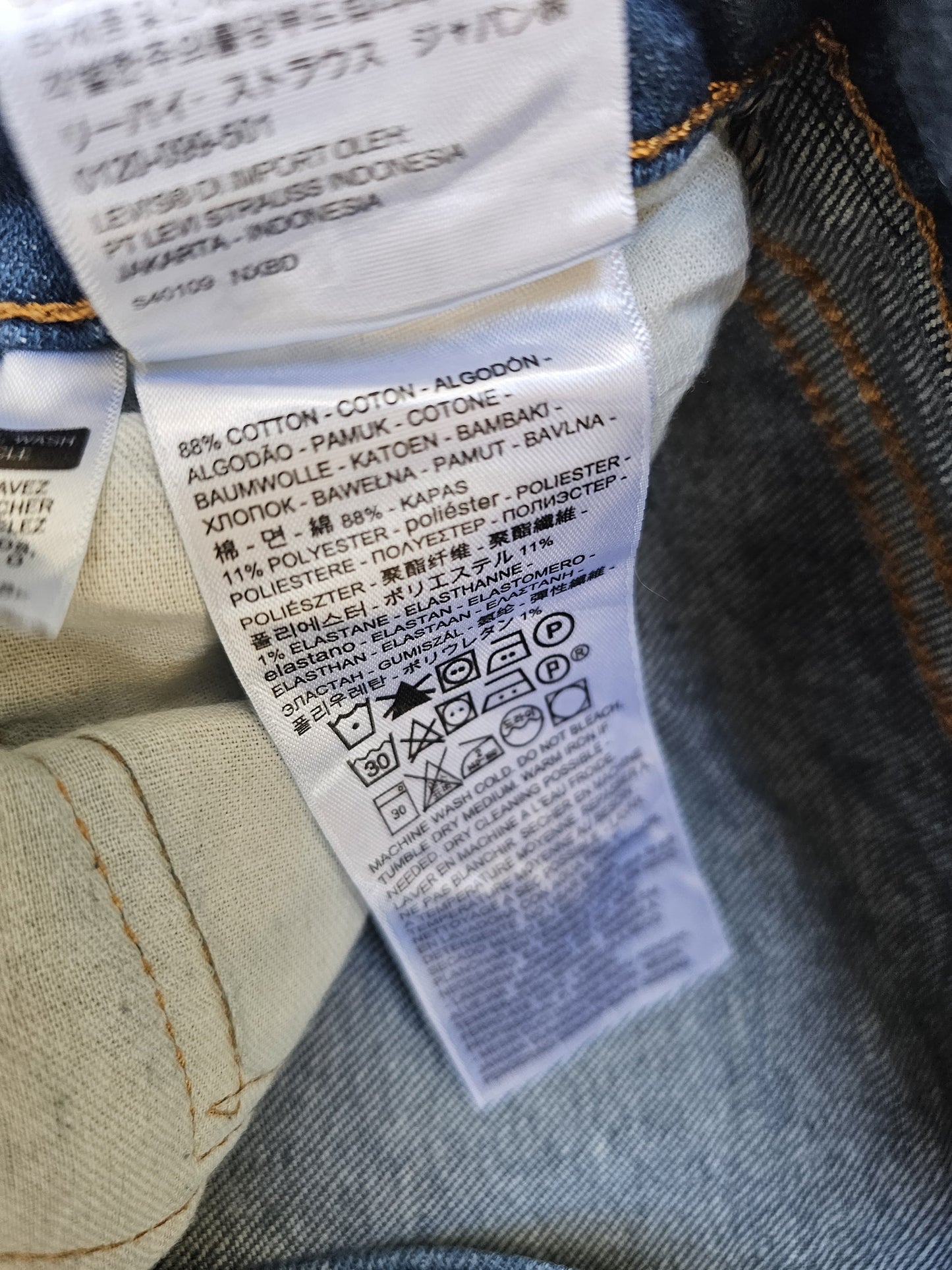 Levi's Mens Blue Jeans 514 Straight Fit W29/32L Denim