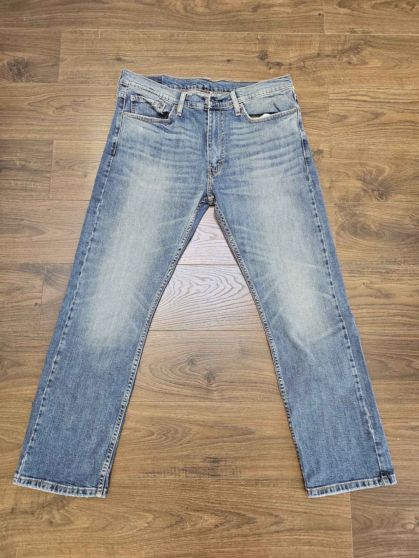Levi's Mens Blue Jeans 513 Slim Straight Fit W34/28L Denim