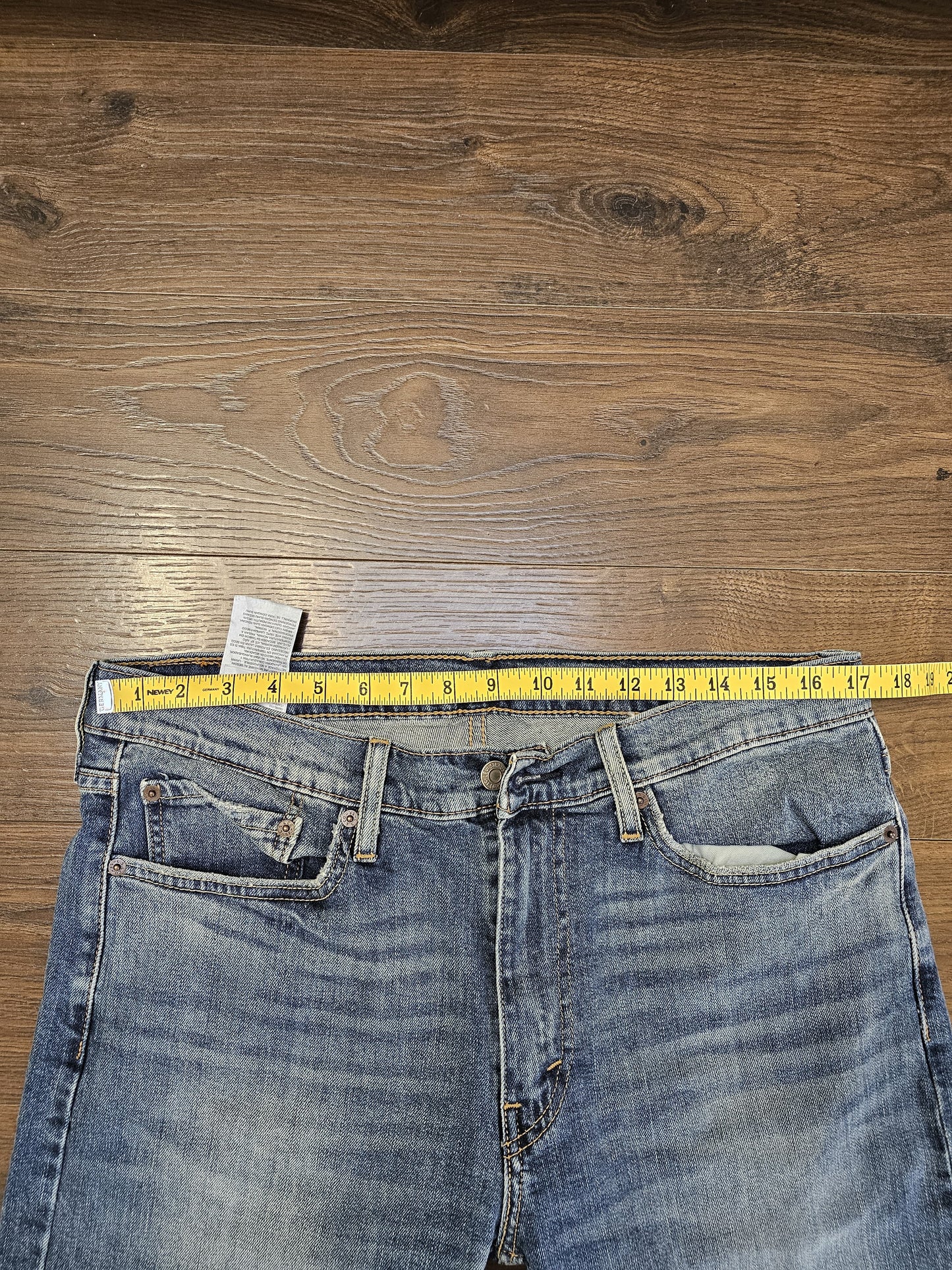 Levi's Mens Blue Jeans 513 Slim Straight Fit W34/28L Denim