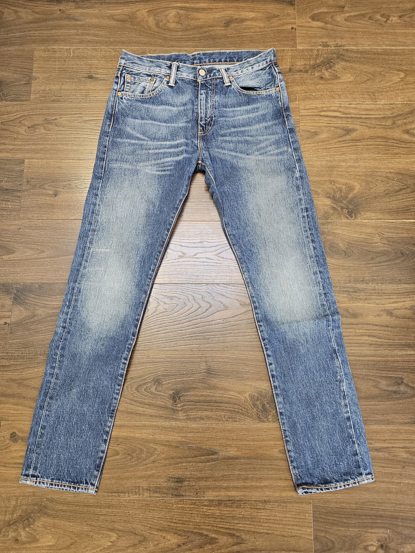 Levi's Mens Blue Jeans 508 Regular Taper Fit W32/32L Denim