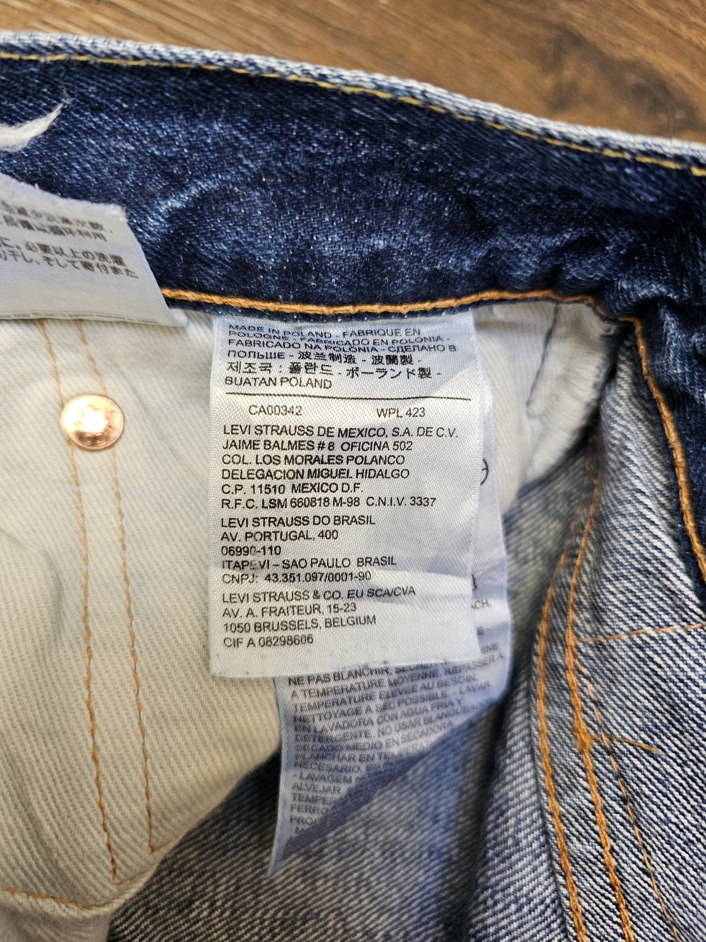 Levi's Mens Blue Jeans 508 Regular Taper Fit W32/32L Denim