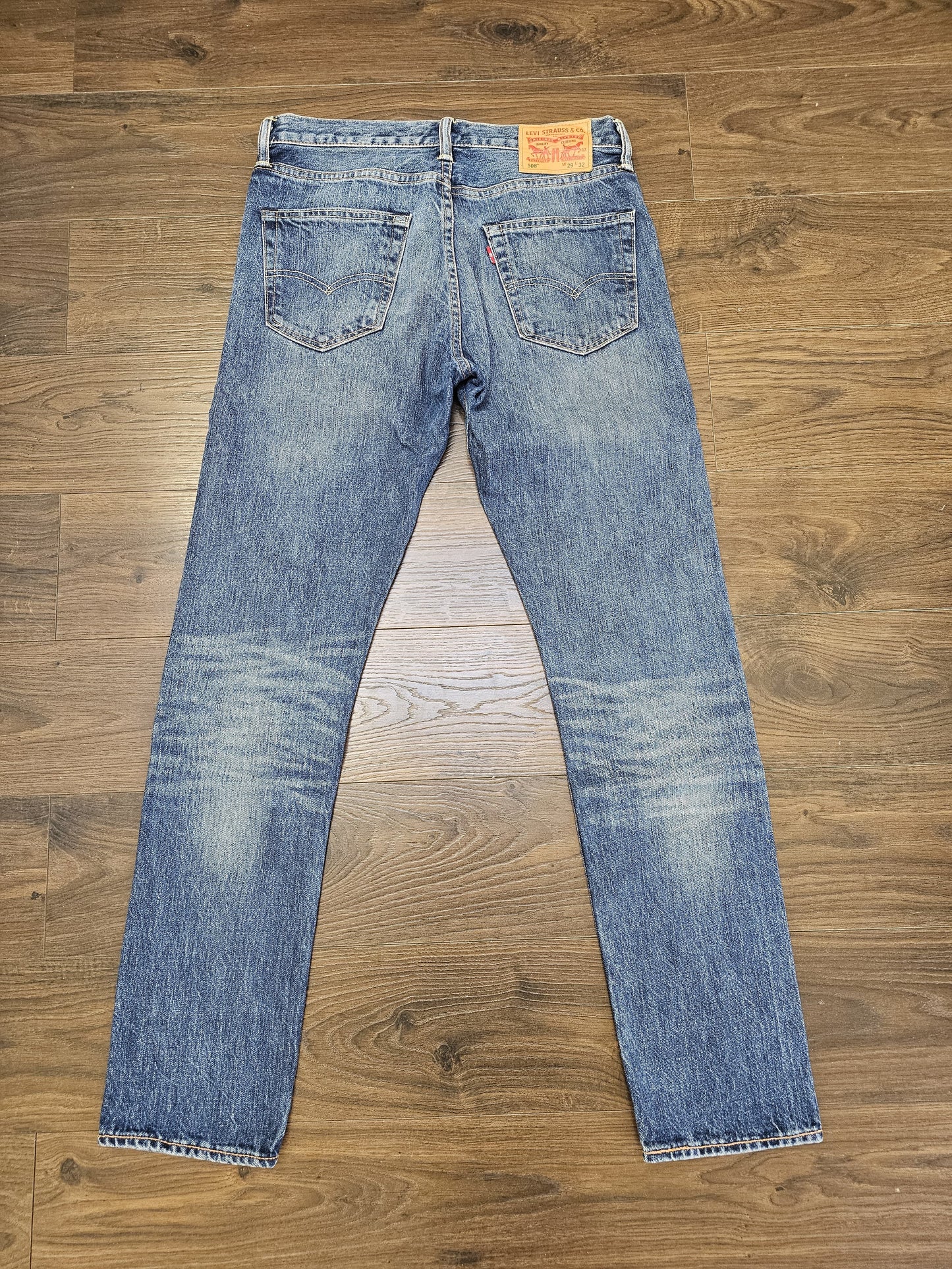 Levi's Mens Blue Jeans 508 Regular Taper Fit W32/32L Denim
