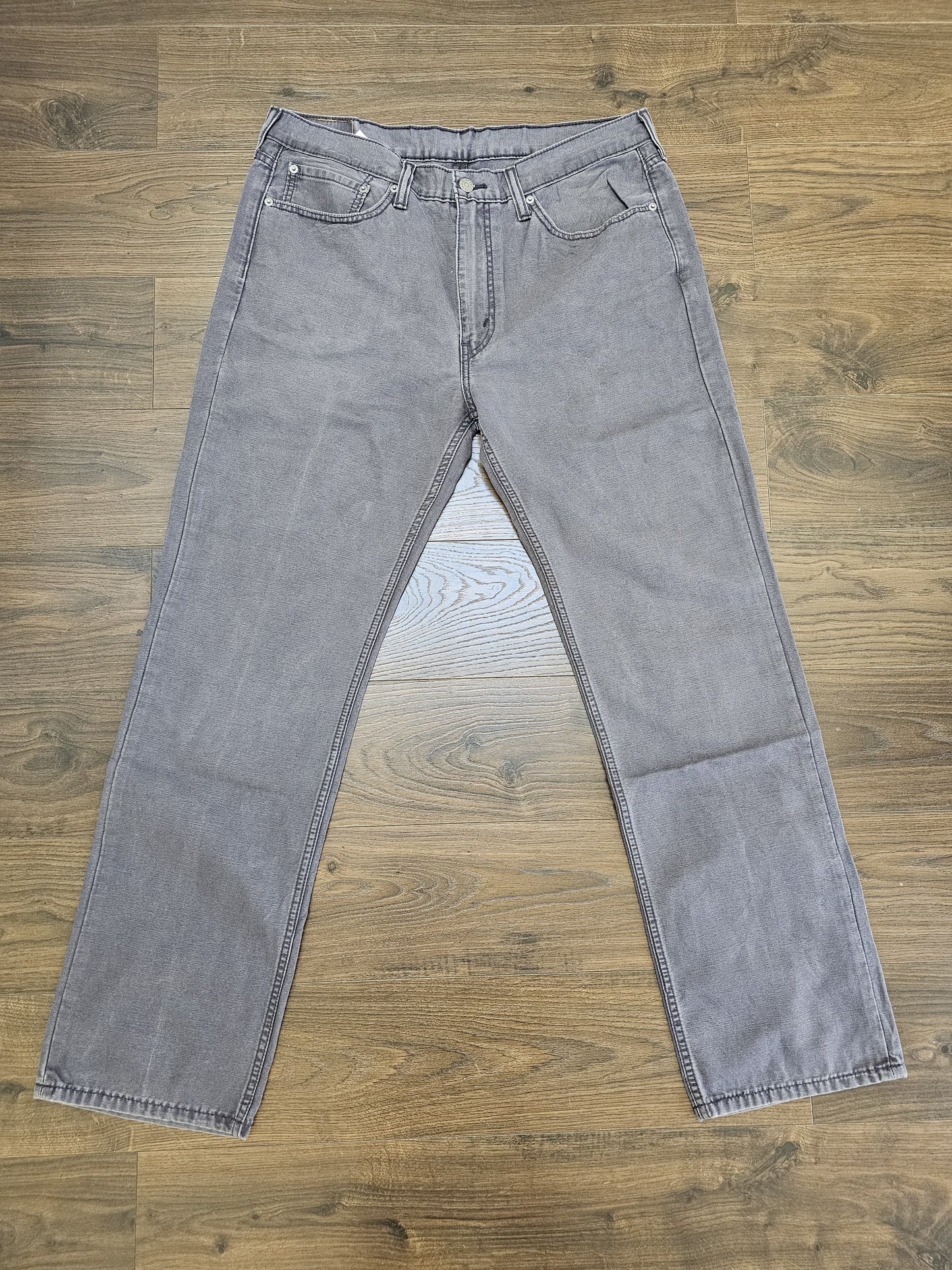 Levi's Mens Grey Jeans 514 Straight Fit W36/32L Denim