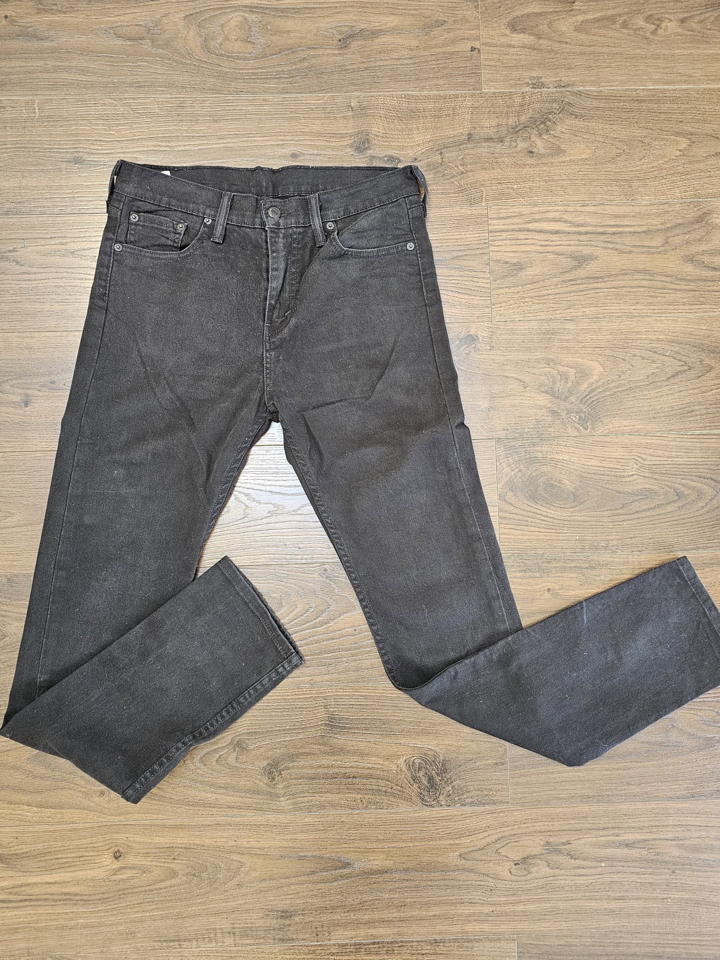 Levi's Mens Black Jeans 510 Skinny Fit W34/33L Denim