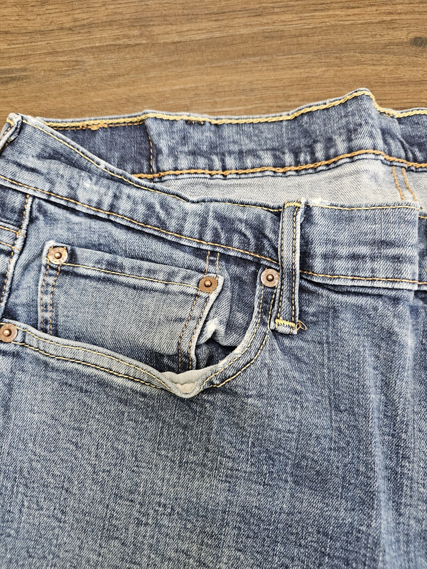 Levi's Mens Blue Jeans 514 Straight Fit W36/26L Denim