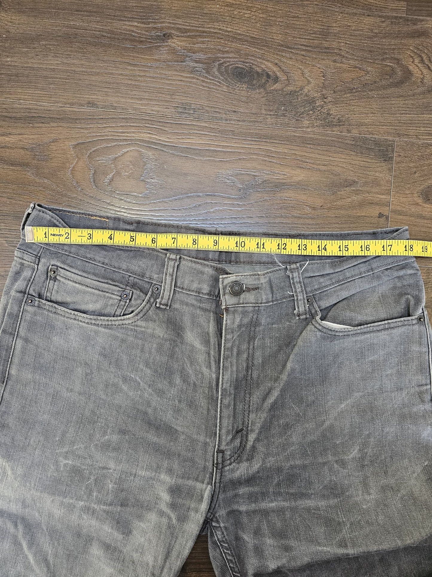 Levi's Mens Grey Jeans 514 Straight Fit W38/30L Denim