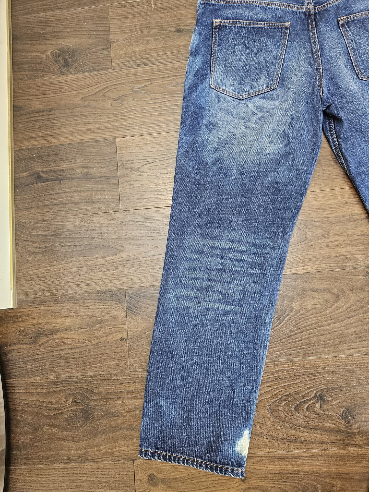 TU Mens Blue Jeans Straight Fit W32/29L Denim