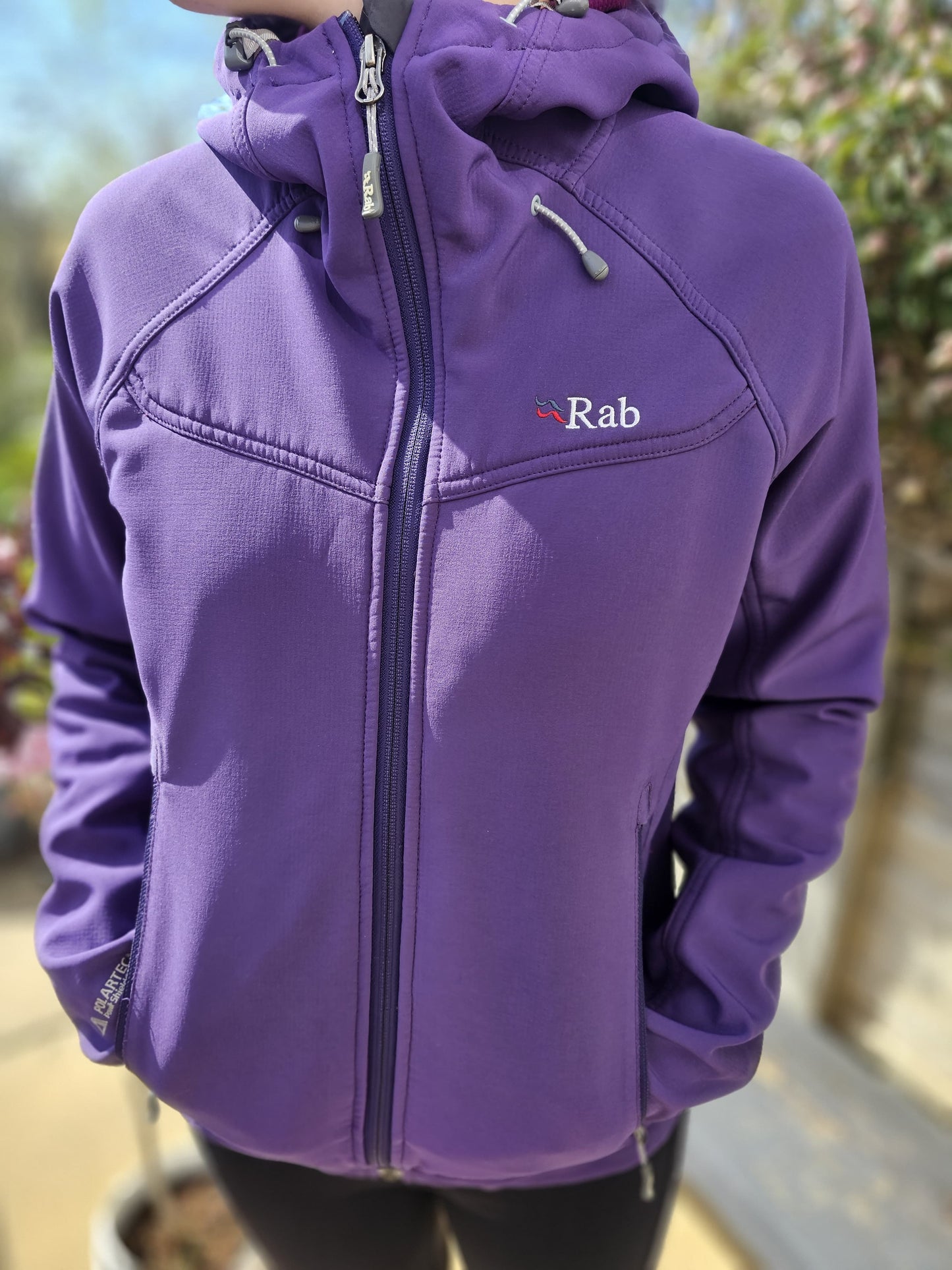 Rab Womens Baltoro Polartec Soft Shell Hooded Full Zip Jacket - UK 12