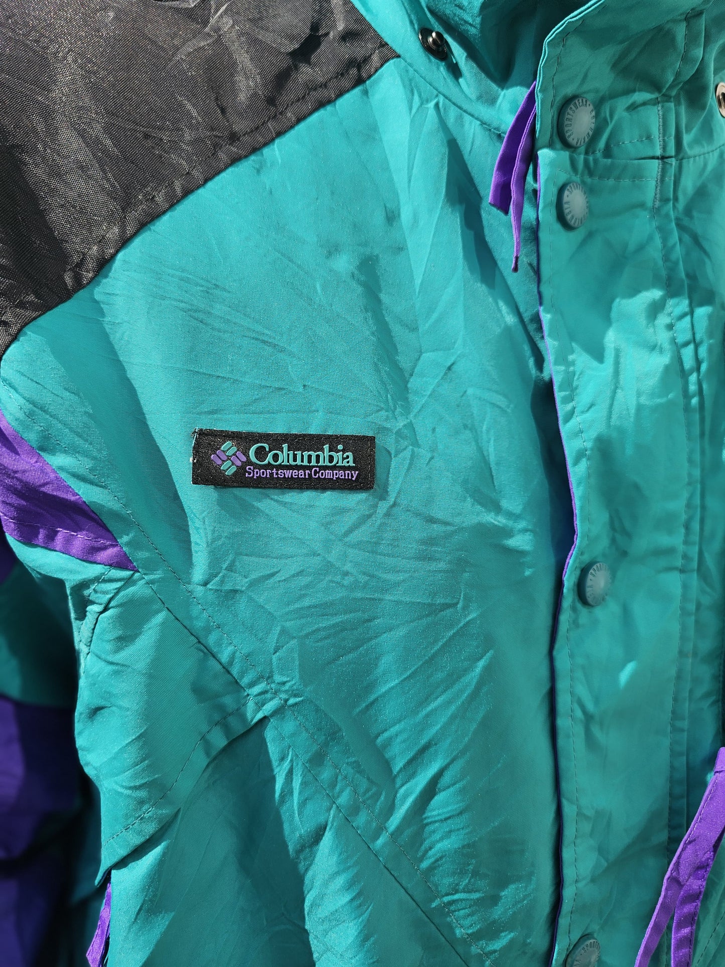 Vintage Columbia Tour De Sport Full Zip Windbreaker Jacket - L/XL - Unisex
