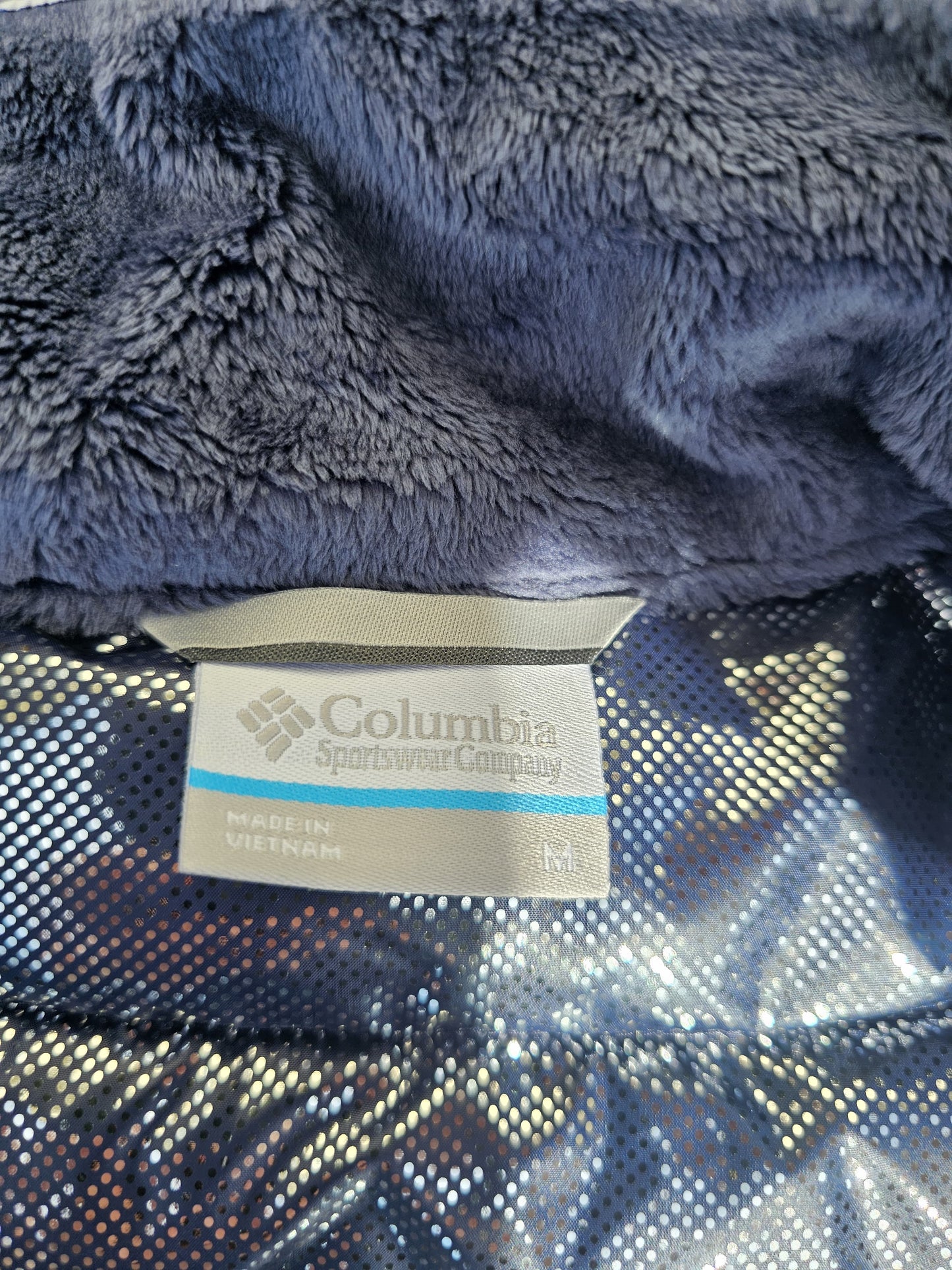 Columbia Floral White Out Puffer Omni Heat Full Zip Insulated Vest/Gillet/Body Warmer - M/Medium/10