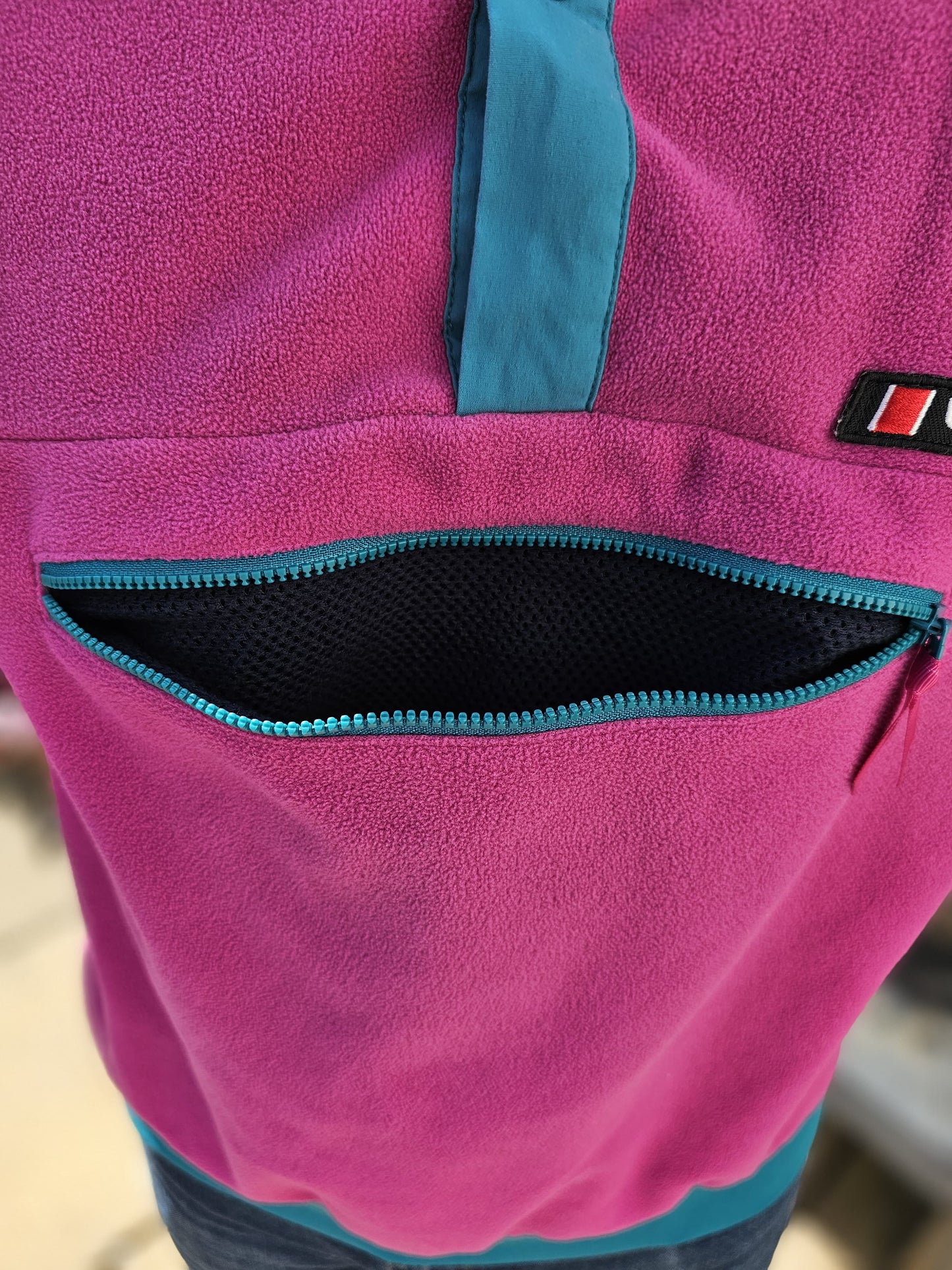 Berghaus Unisex Hot Pink Pullover 1/2 Zip Fleece Jumper - L/Large