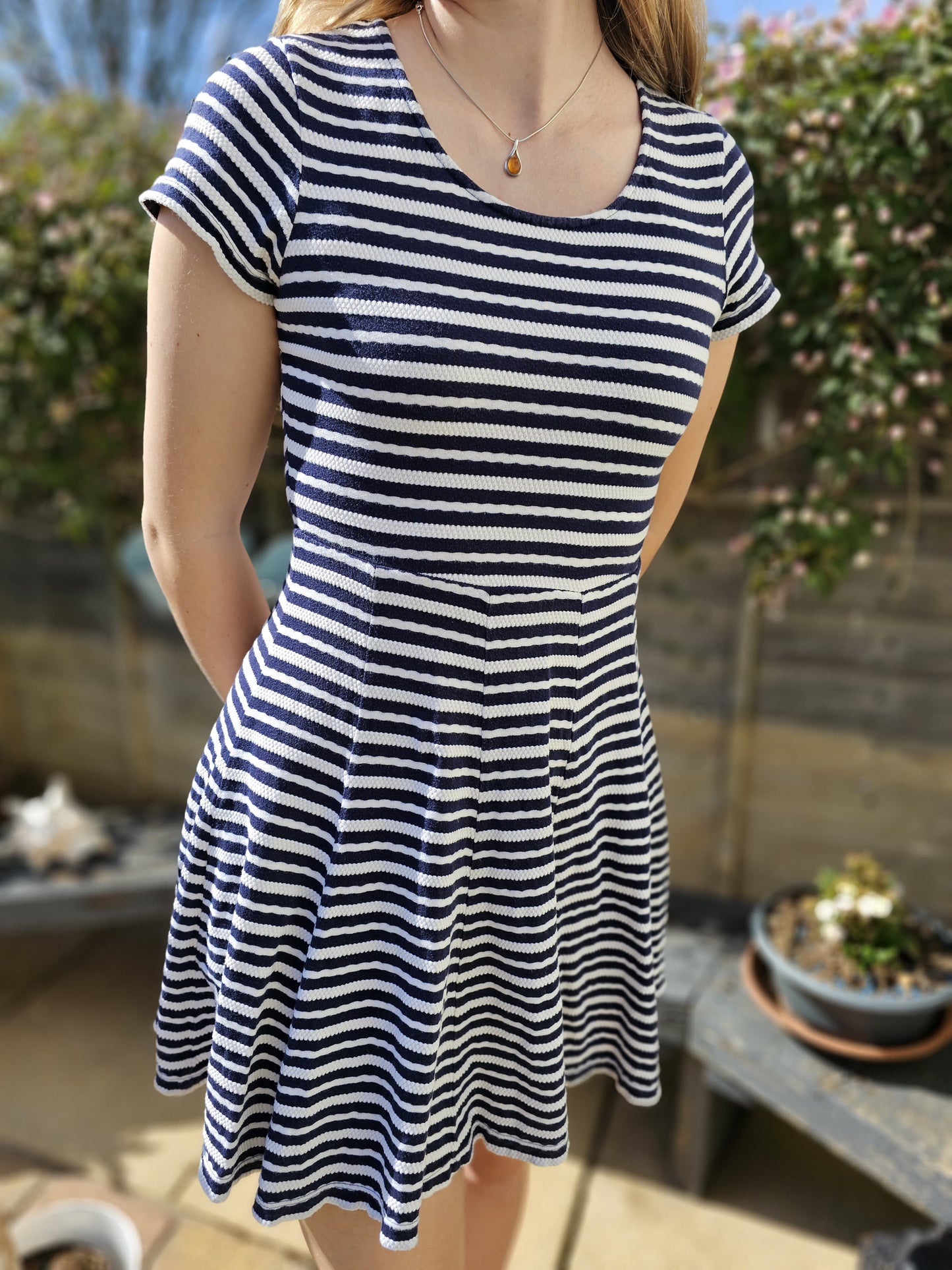 Fat Face Short Sleeved Skater Dress - 8
