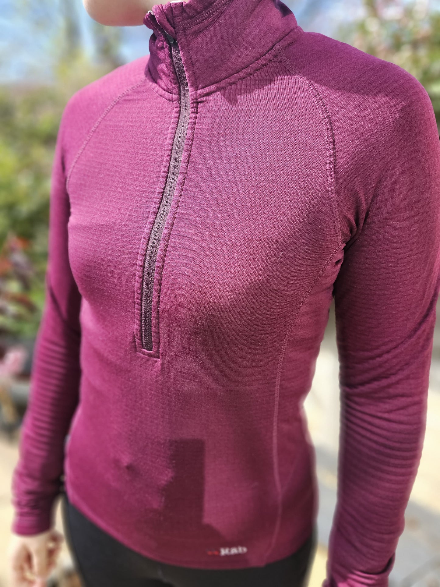 Rab Polartec Pullover Womens Mid Layer Hiking Activewear 1/2 Zip Top - UK 10