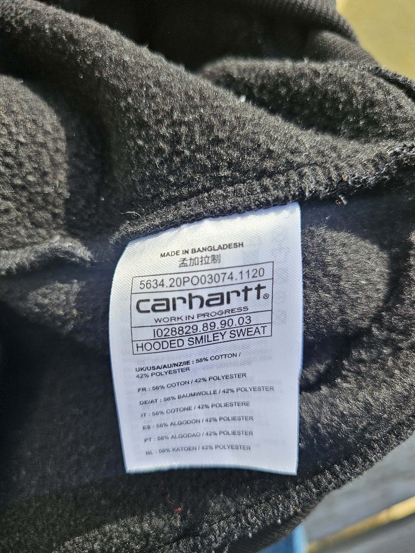 Carhartt WIP Smiley Hoodie Pullover Jumper - L/Large - Mens/Unisex