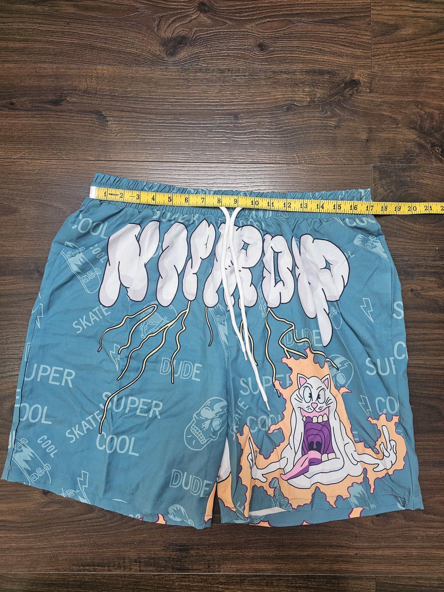 Awesome Mens/Unisex Demonish Cat Beach/Swim Shorts - XL