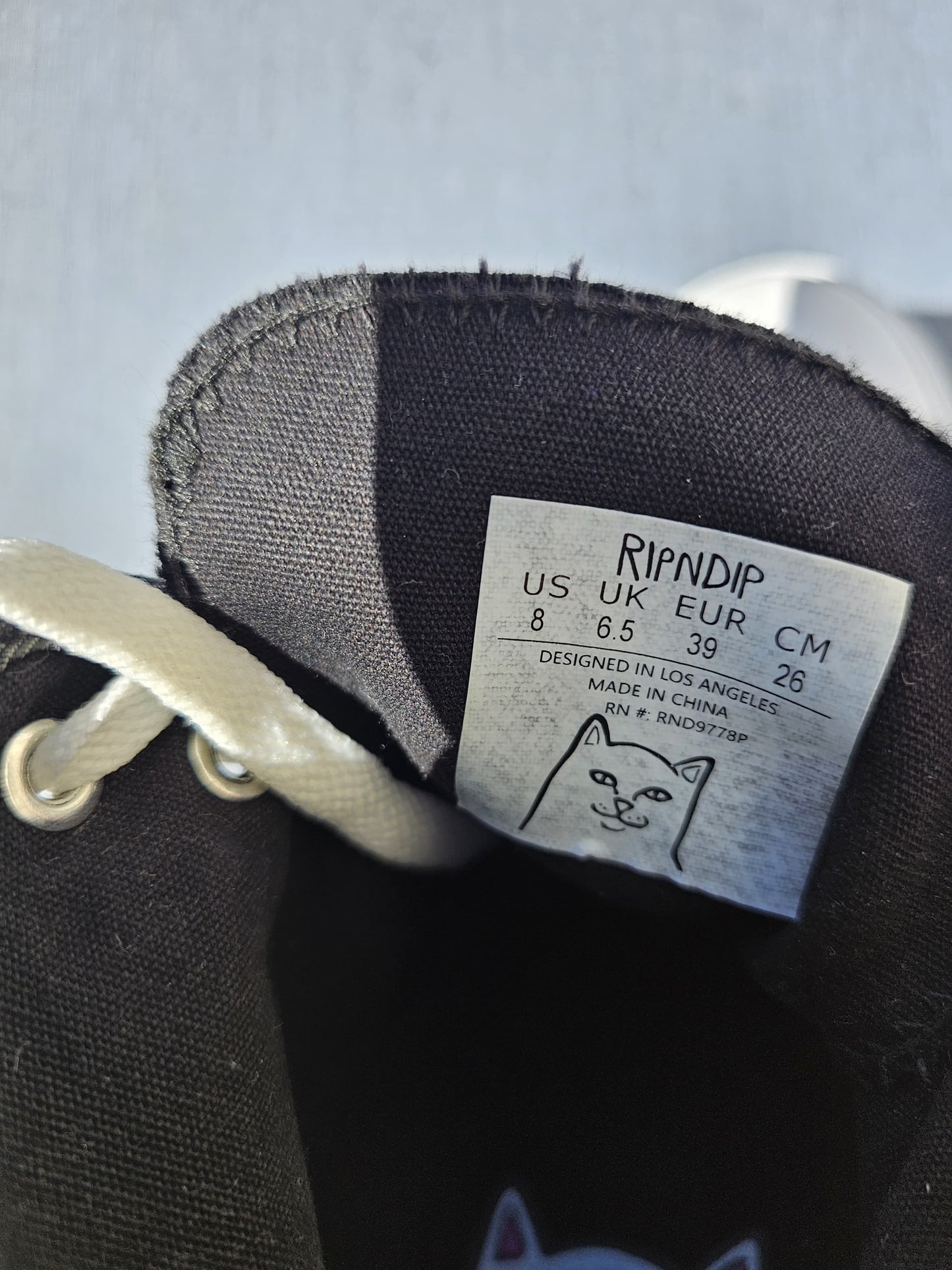 RipnDip Hightop Trainers/Sneakers/Shoes - UK 6.5 Skate