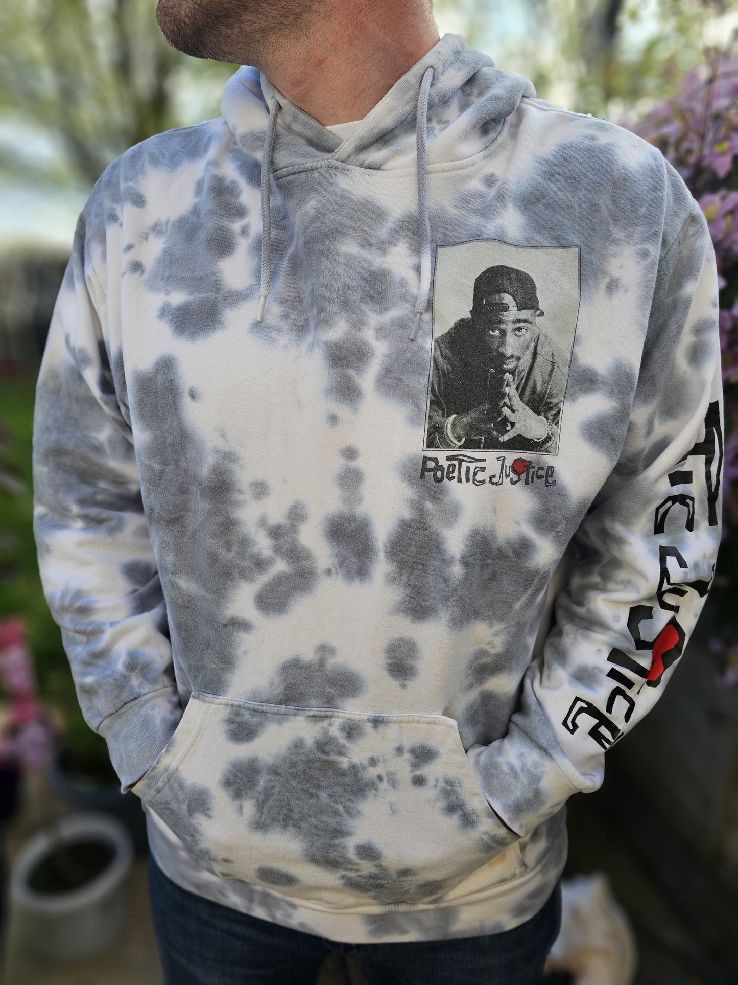 Tupac Shakur Retro Poetic Justice Pullover Hoodie Jumper - L/Large