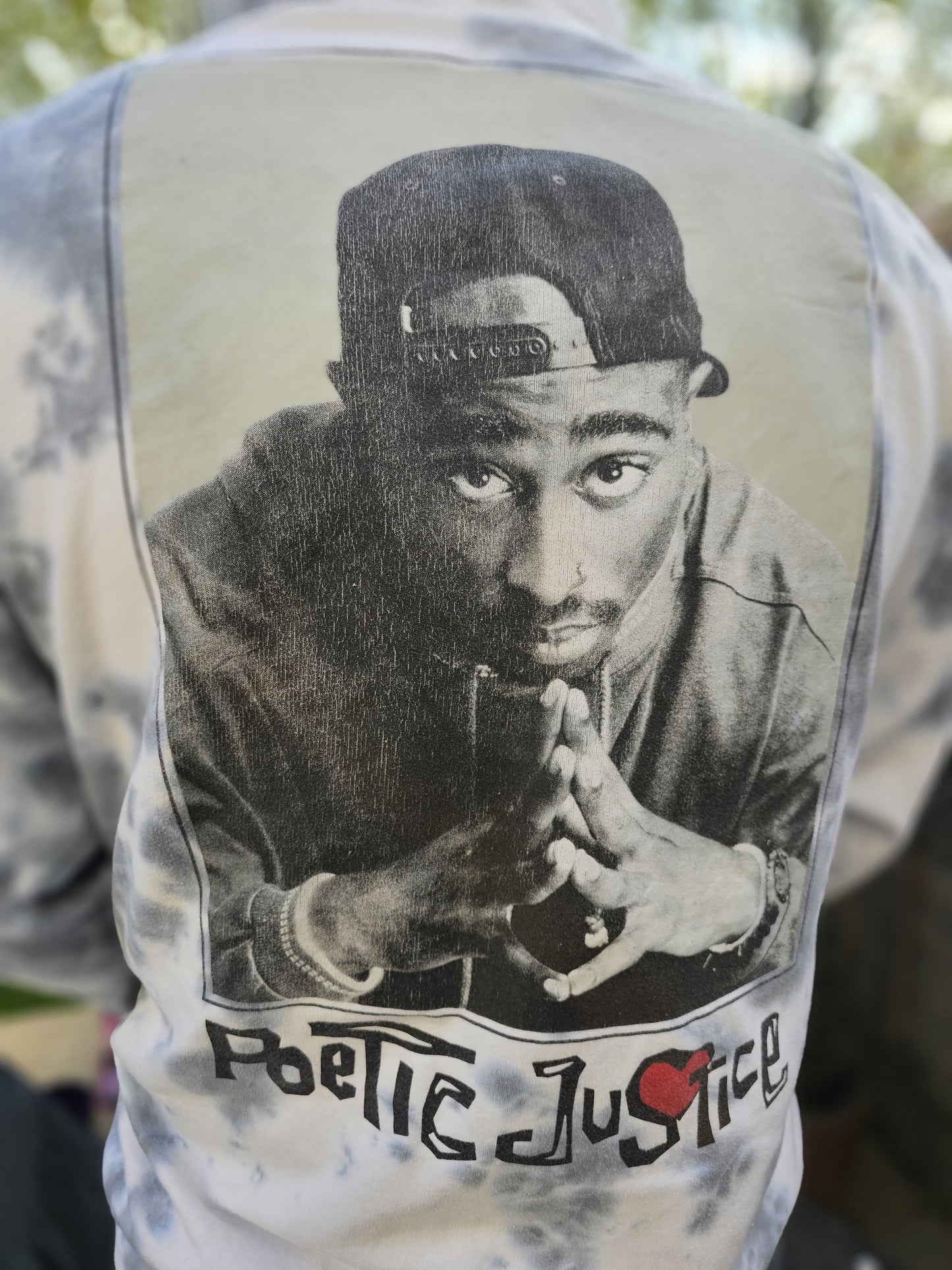 Tupac Shakur Retro Poetic Justice Pullover Hoodie Jumper - L/Large