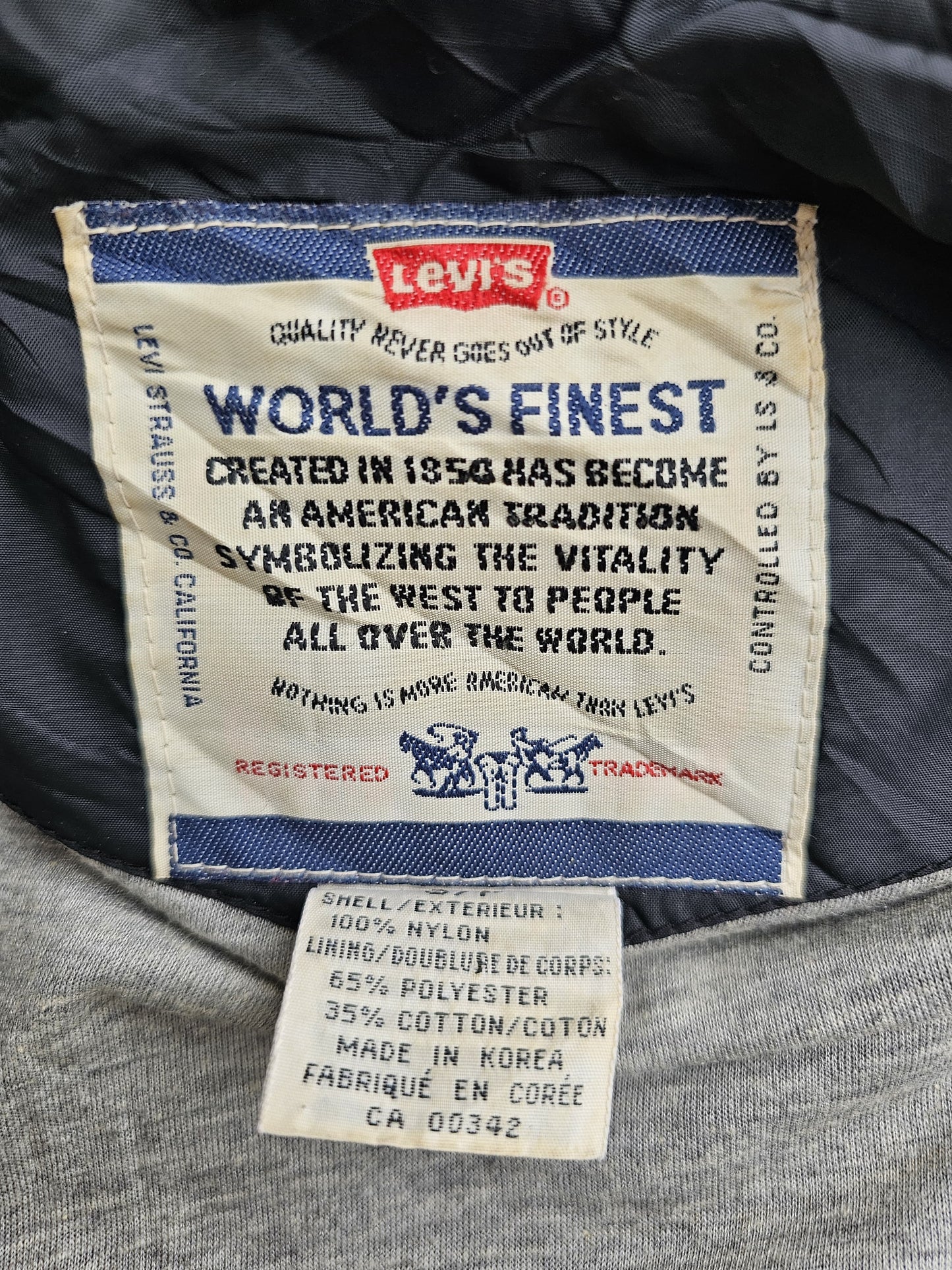 Vintage Levi's Black Button Up Coach Jacket - S/Small M/Medium