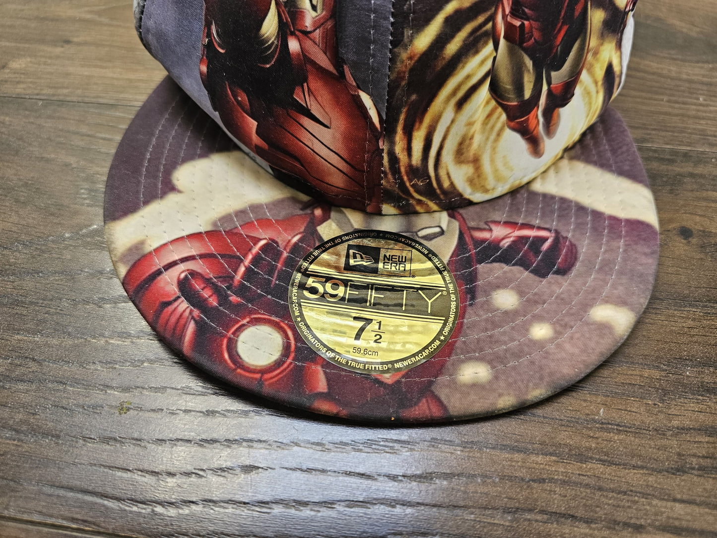 Awesome Rare New Era Iron Man Snap Back Hat Cap - 7.5 Adjustable