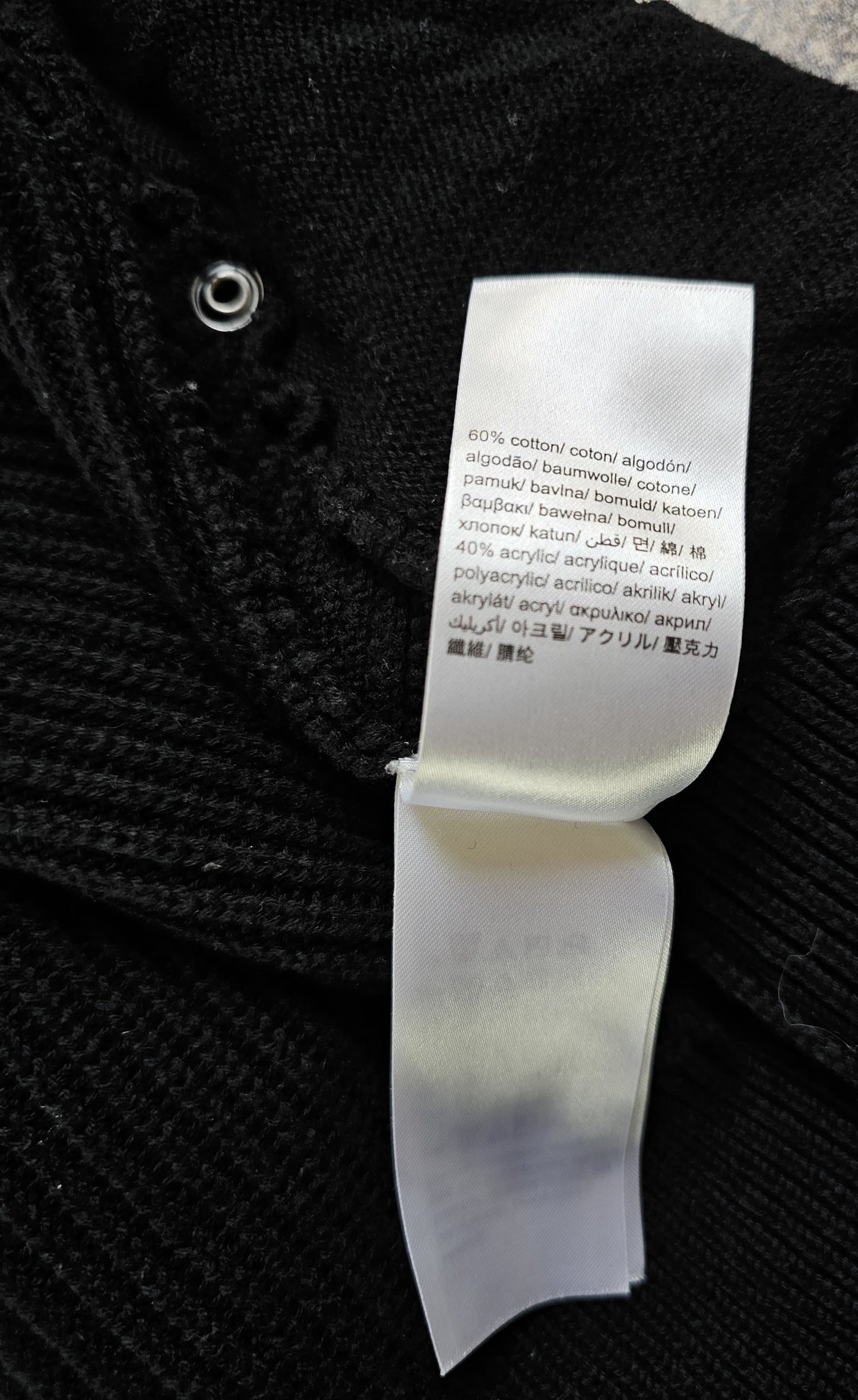 Calvin Klein Full Zip Smart Casual Black Jacket Stretch - S/Small  M/L