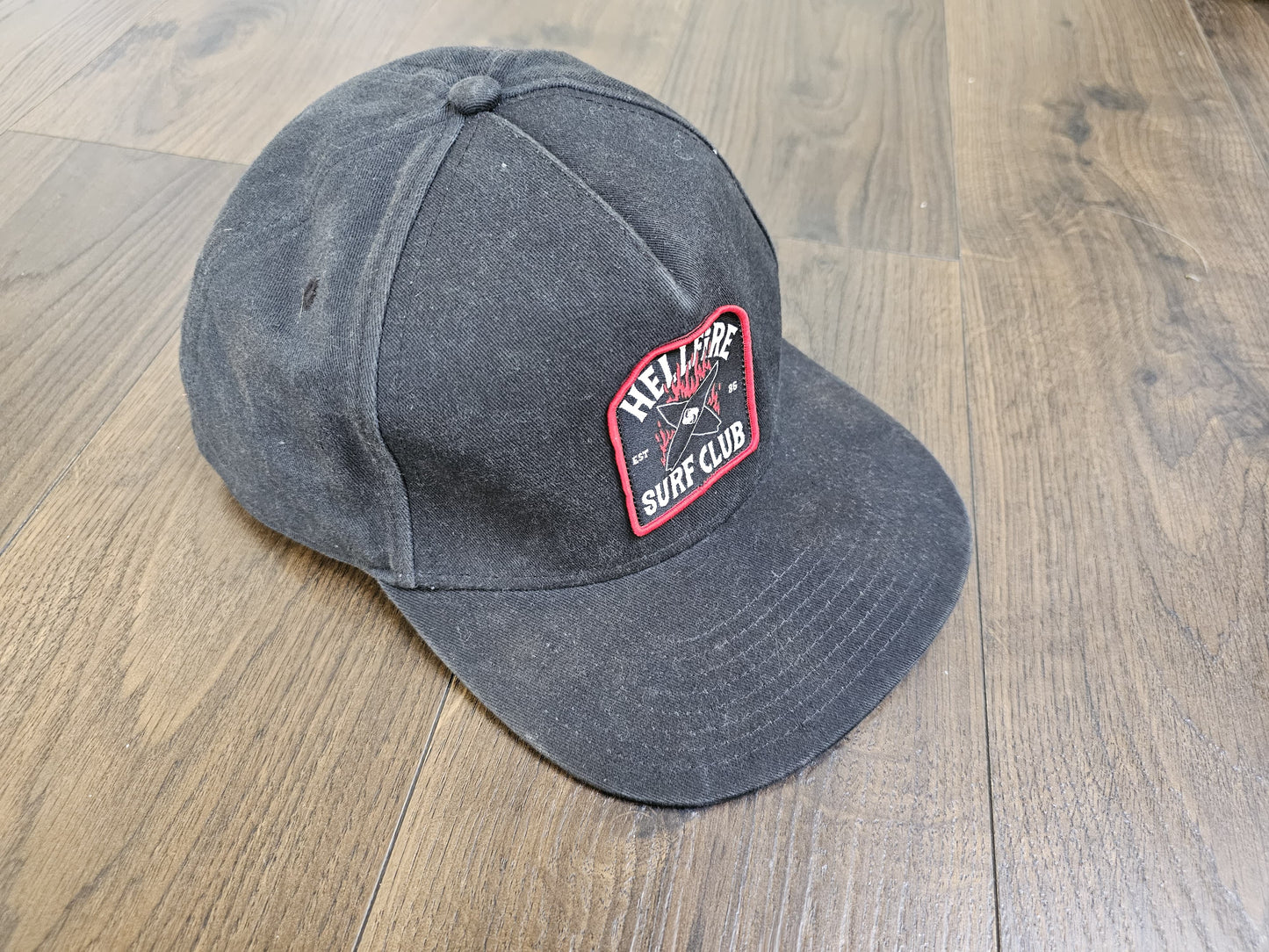 Quiksilver X Stranger Unisex Things Collab Snap Back Hat In Black - Adjustable