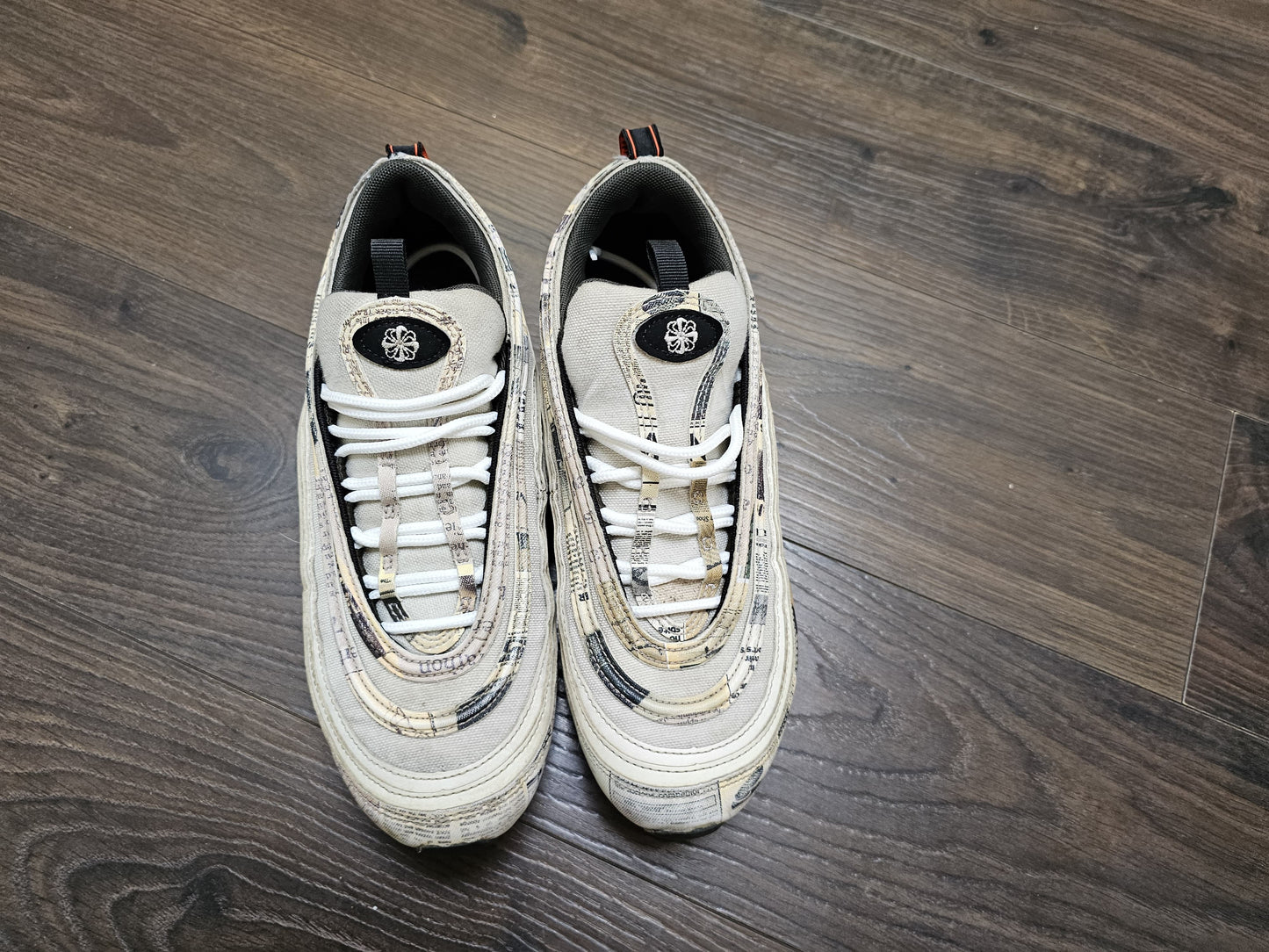 Nike Air Max 97 Trainers Newspaper 921826-108 - UK 6
