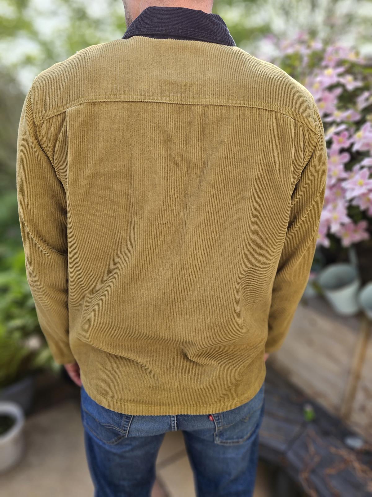 VANS Button Up Pocket Drill Chore Coat/Jacket - M/Medium - Earthy green