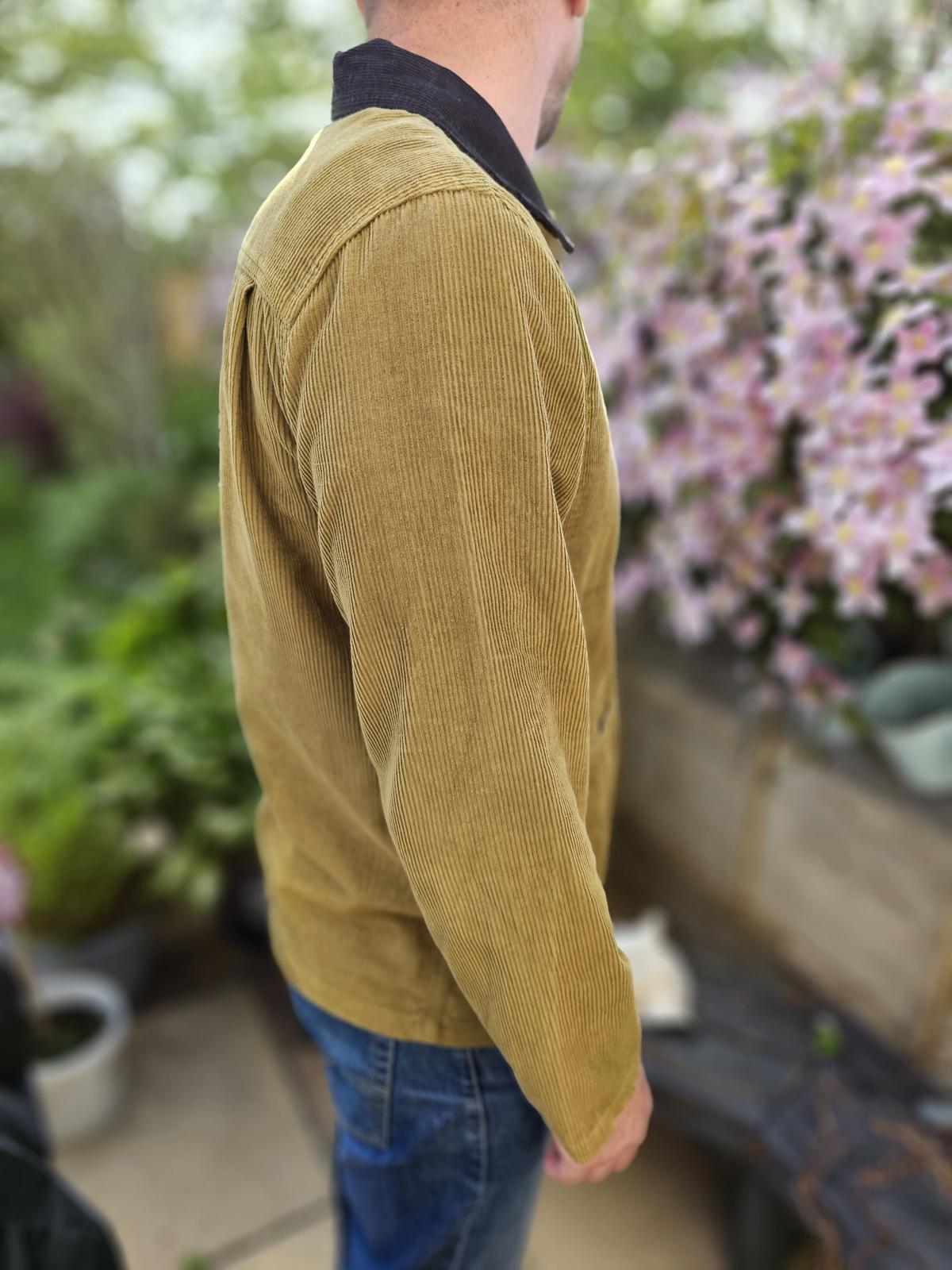 VANS Button Up Pocket Drill Chore Coat/Jacket - M/Medium - Earthy green