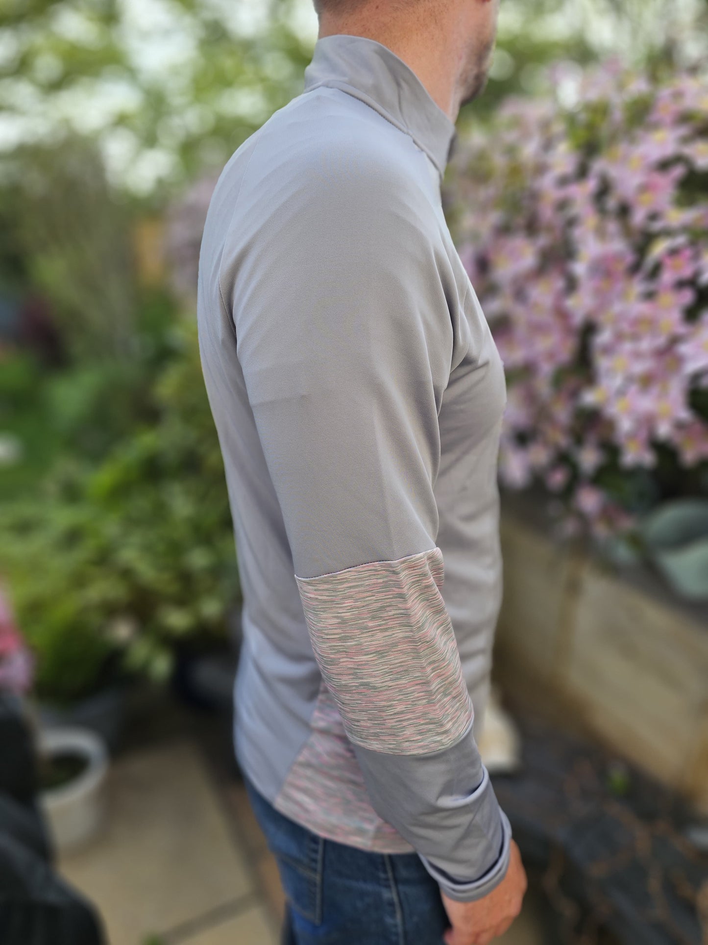 Technicals Long Sleeve Quarter Zip Top Grey - L/Large