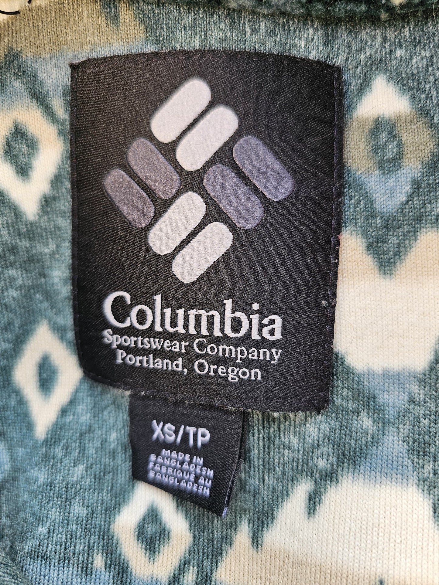Columbia Unisex Aztec/Geo Pullover Button Up Fleece Jumper - XS/M