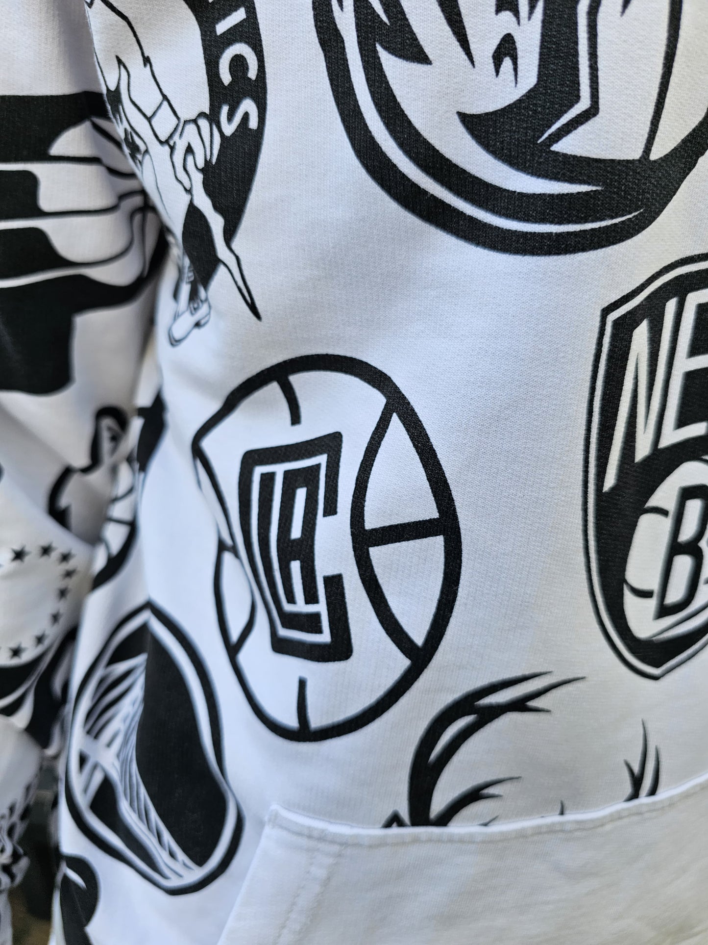 New Era X NBA White Hoodie - M/Medium