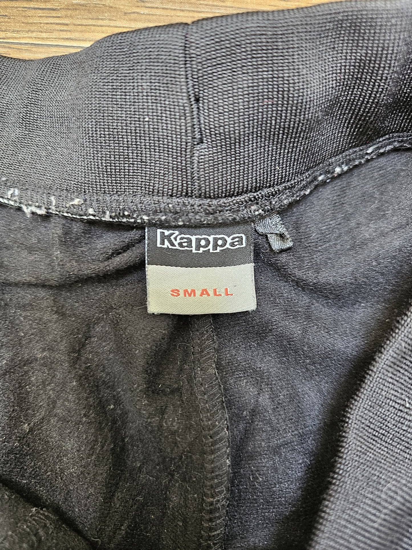 Vintage 90's Kappa Unisex Jogging/Tracky Tracksuit Bottoms Black/White - S/Small