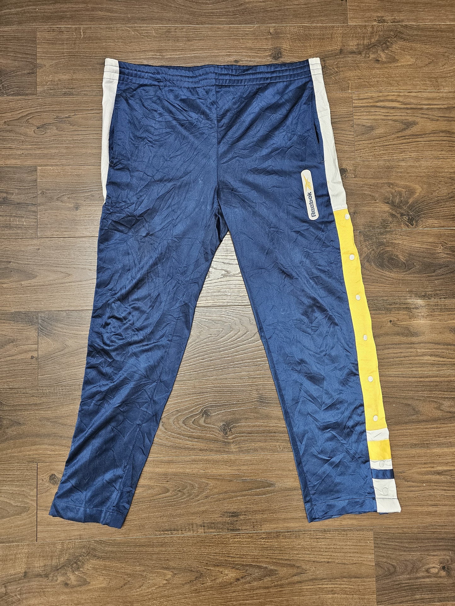 Vintage Reebok Tracksuit Bottoms/Joggers/Track Pants Poppers - S/Small 90s/Y2K