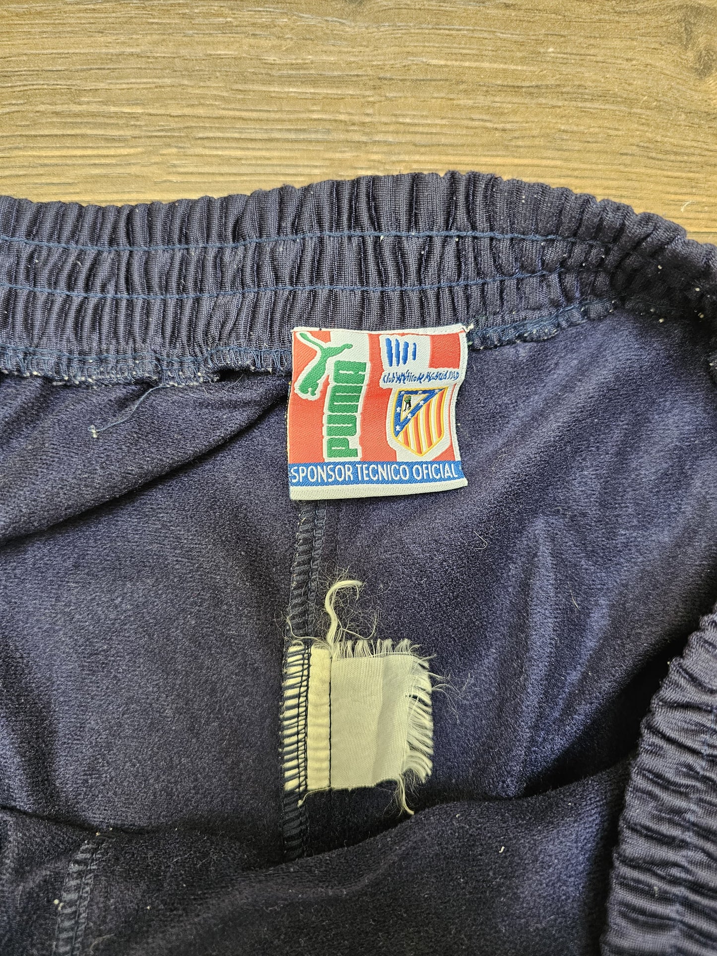 Vintage Atletico Madrid Football Puma Tracksuit Bottoms/Joggers/Trackies - L/Large 90s