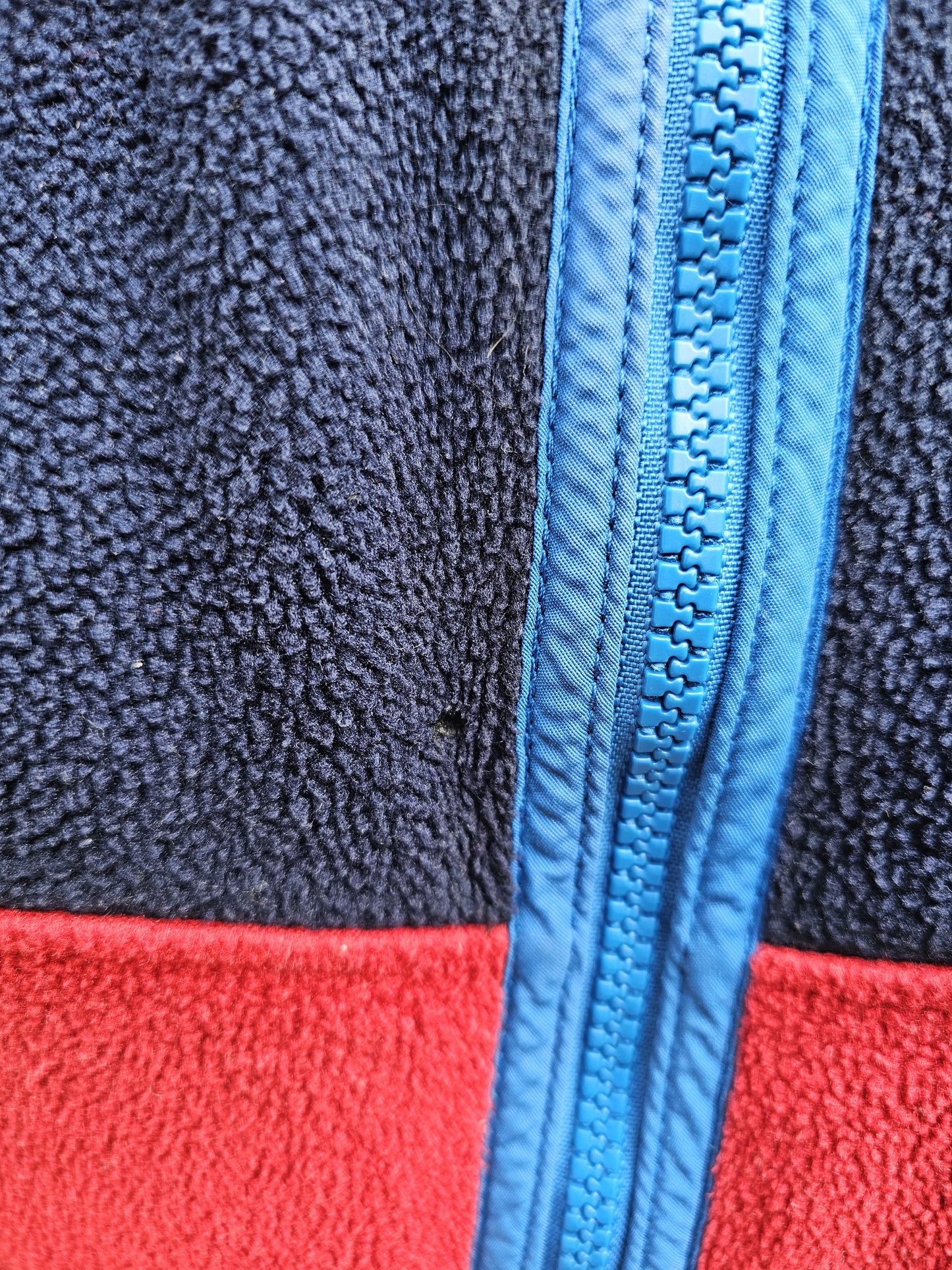 Patagonia Synchilla Full Zip Fleece Hoodie Jacket Blue/Red - M/Medium