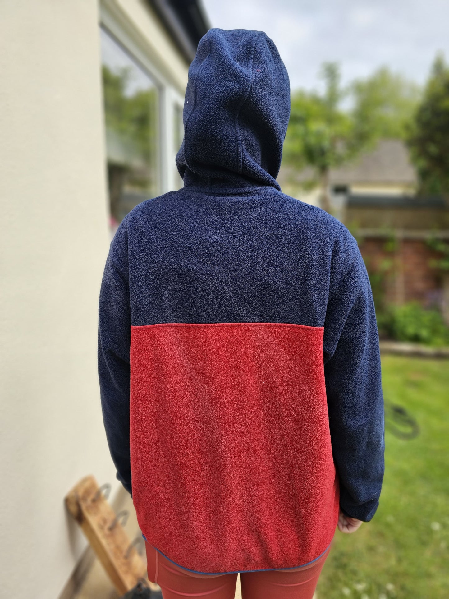 Patagonia Synchilla Full Zip Fleece Hoodie Jacket Blue/Red - M/Medium
