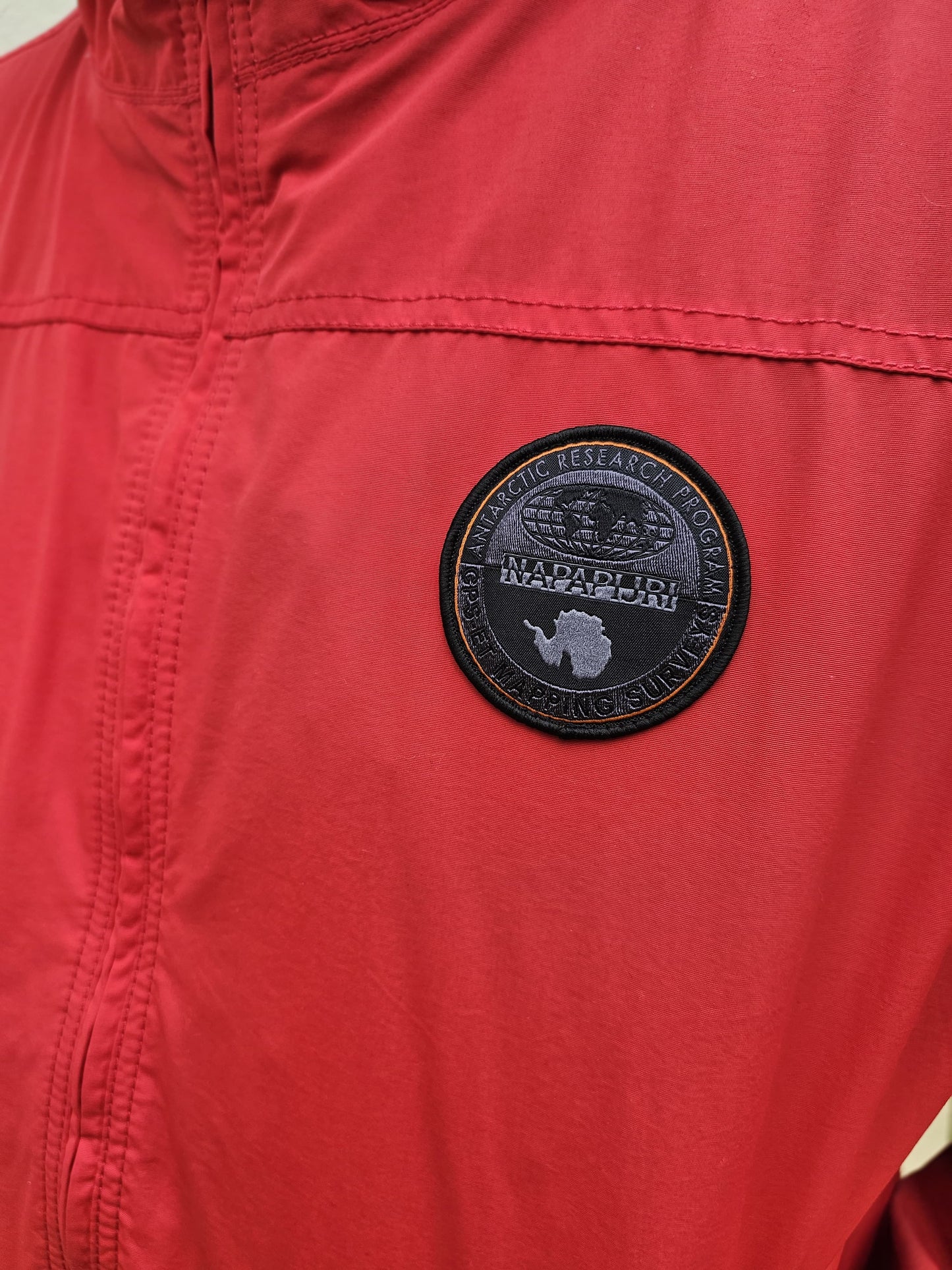 Napapijri Geographic Full Zip Smart Casual Bomber Style Jacket Red - XXL/Extra Extra Large
