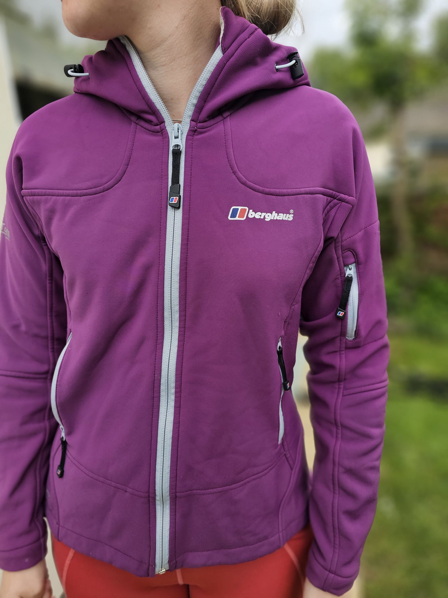 Womens Berghaus Extrem Soft Shell Windstopper Full Zip Hooded Jacket - UK 10