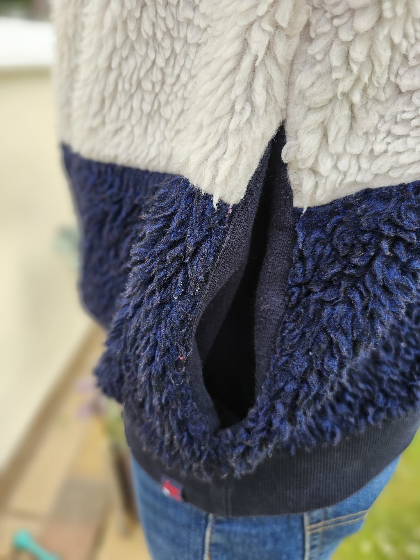 Superdry Vintage Style Unisex Sherpa Fleece Pullover Hoodie Jumper - M/L Medium/Large