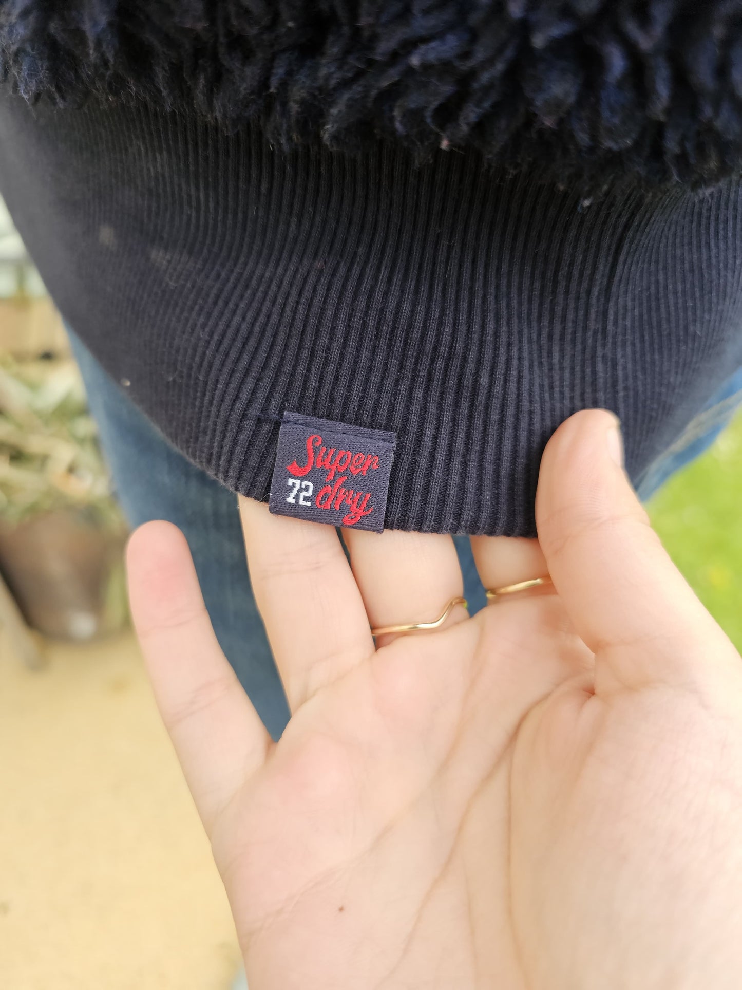 Superdry Vintage Style Unisex Sherpa Fleece Pullover Hoodie Jumper - M/L Medium/Large