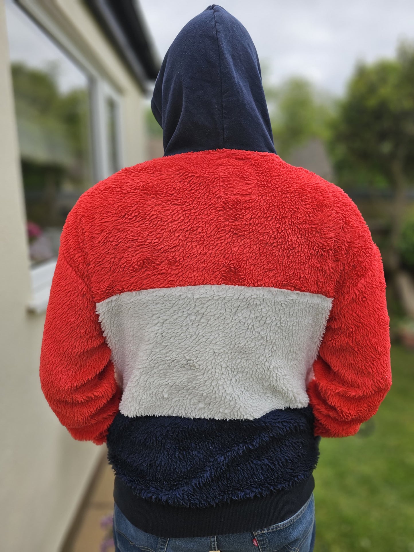 Superdry Vintage Style Unisex Sherpa Fleece Pullover Hoodie Jumper - M/L Medium/Large