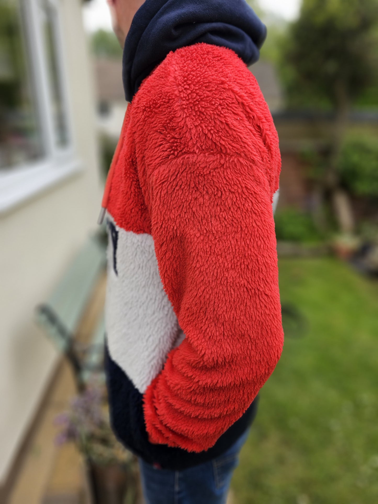 Superdry Vintage Style Unisex Sherpa Fleece Pullover Hoodie Jumper - M/L Medium/Large