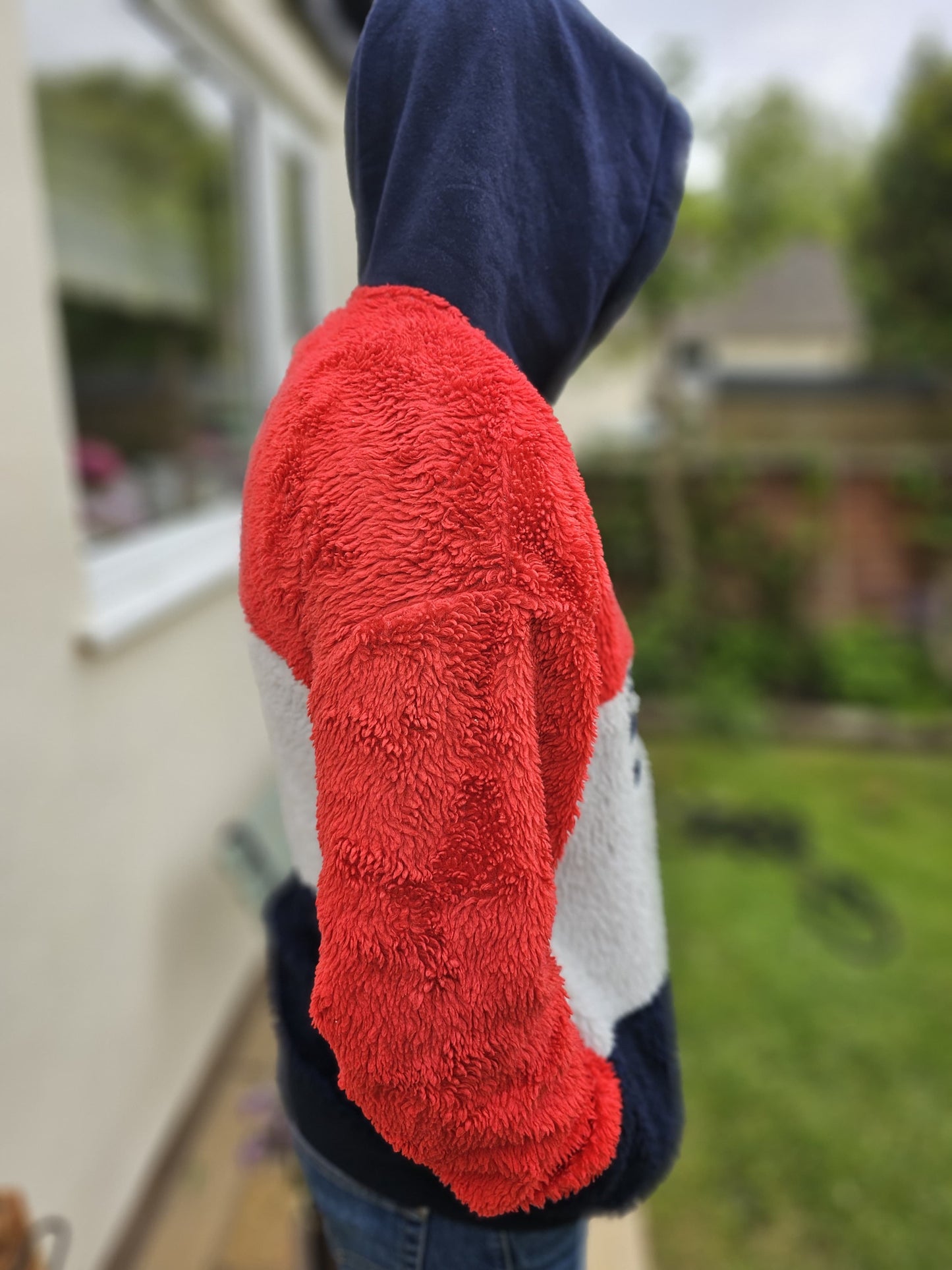 Superdry Vintage Style Unisex Sherpa Fleece Pullover Hoodie Jumper - M/L Medium/Large